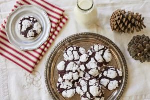 Soft, Chewy Red Velvet Crinkle Cookies