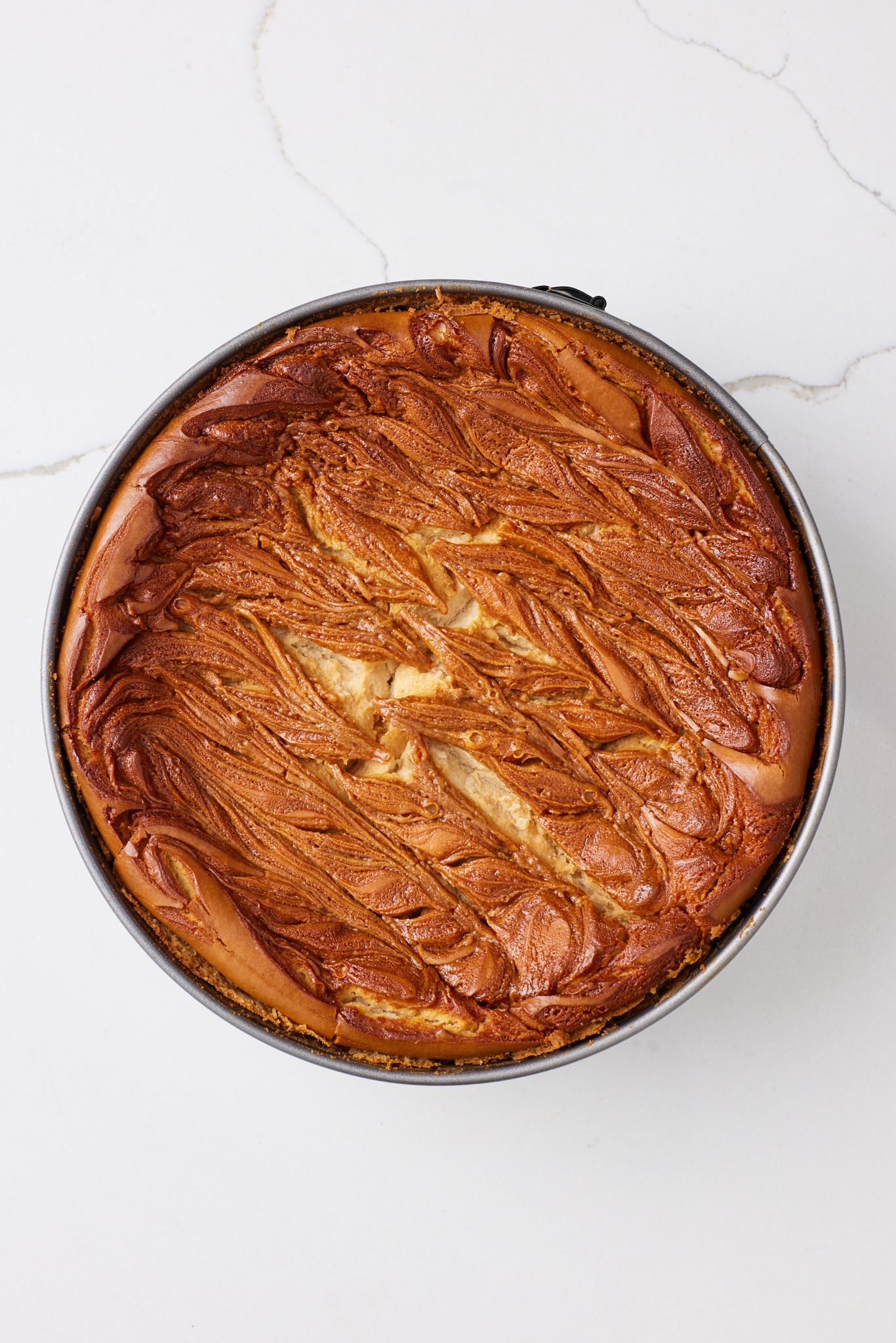 Caramel Apple Cheesecake15 Bake: Bake for about 1 hour until the edges set and the center still jiggles.