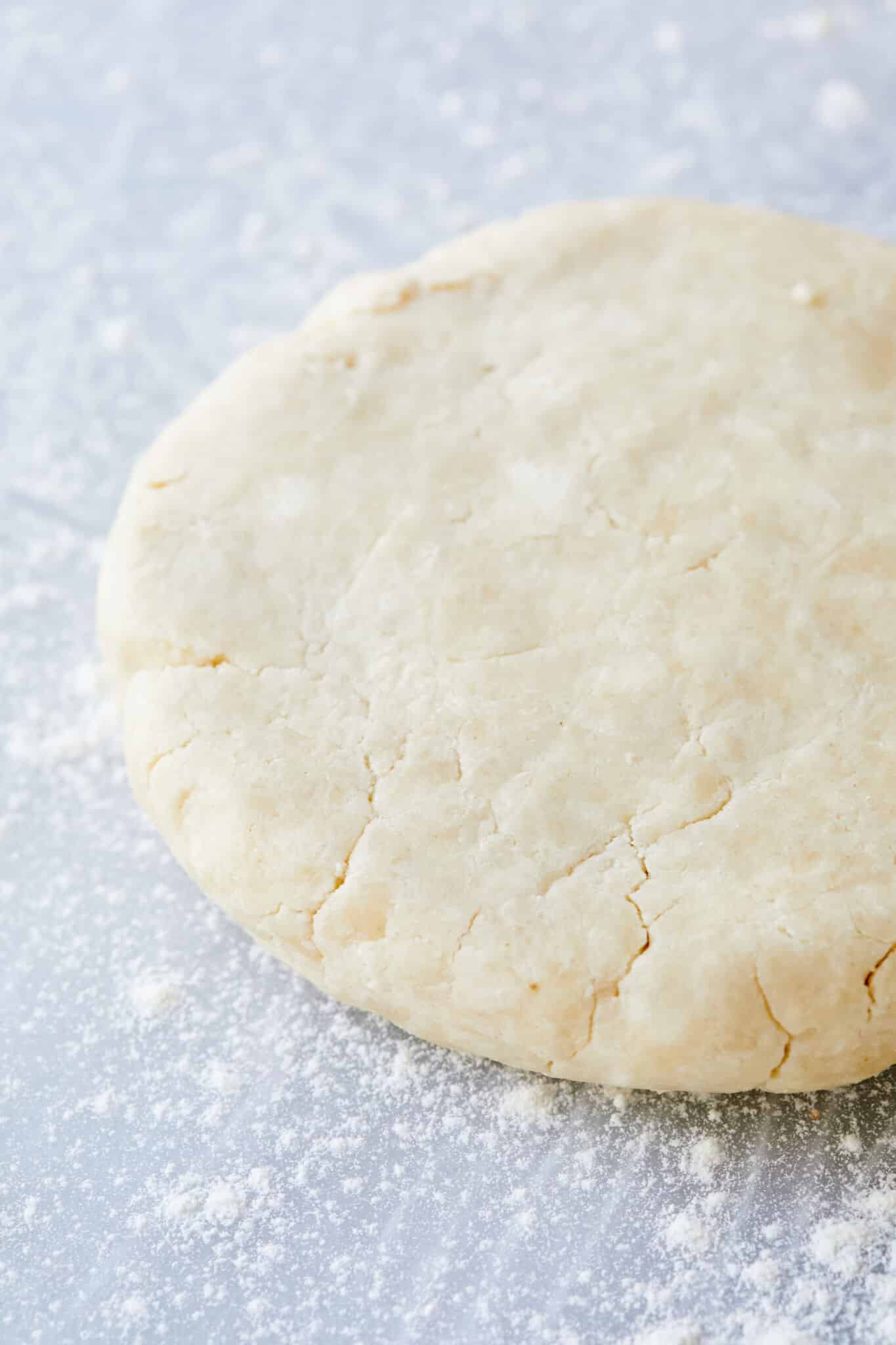 For pastry perfection, allow your dough to chill as the one in this image, which is shaped into a disc.
