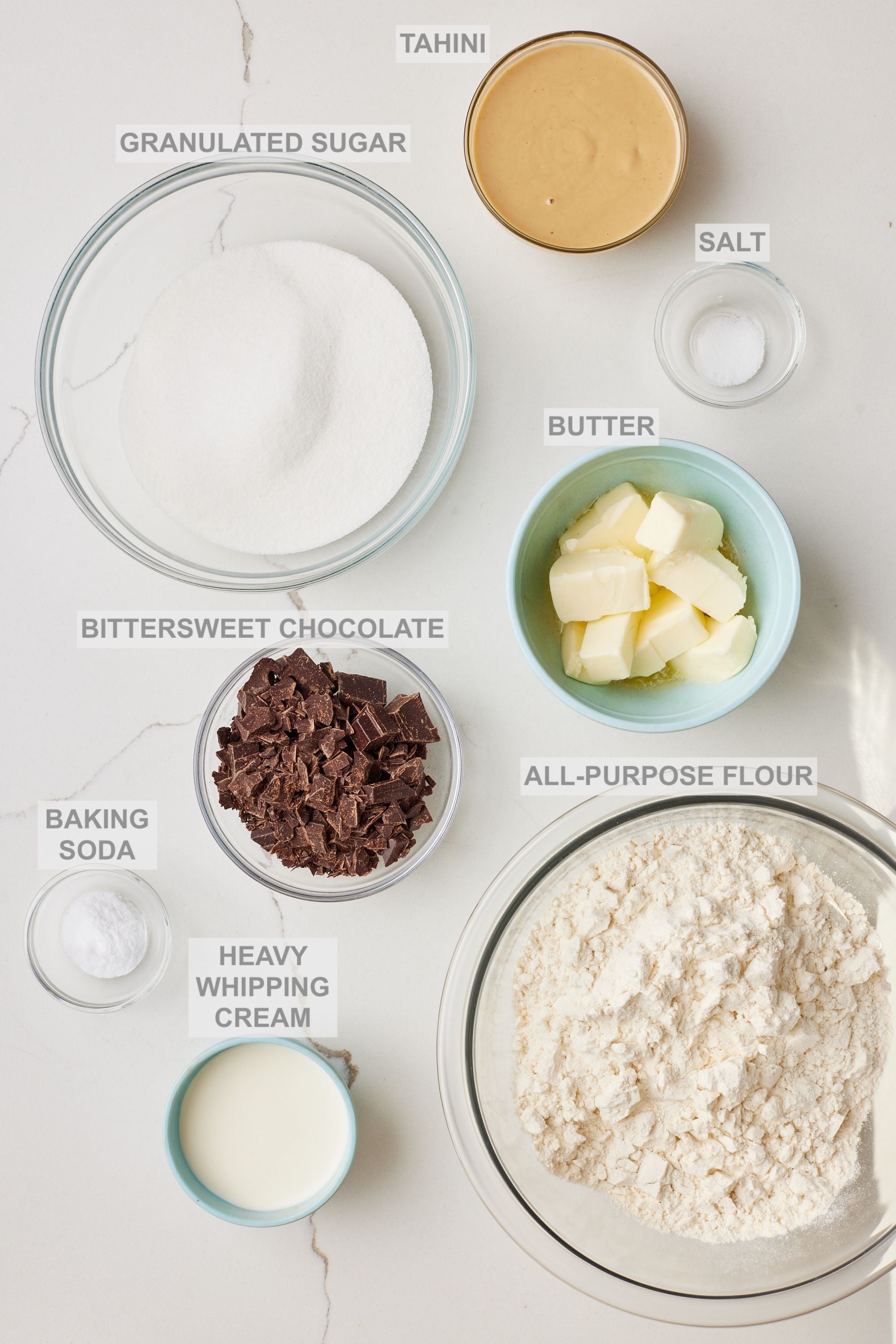 Chocolate Tahini Cookies ingredients