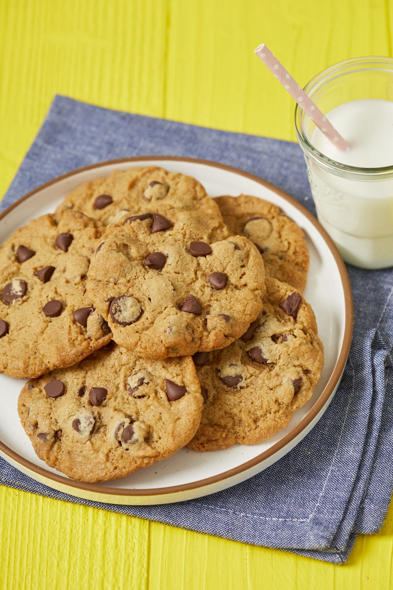 Homemade Chips Ahoy! Cookies are best enjoyed with a glass of cold milk. 
