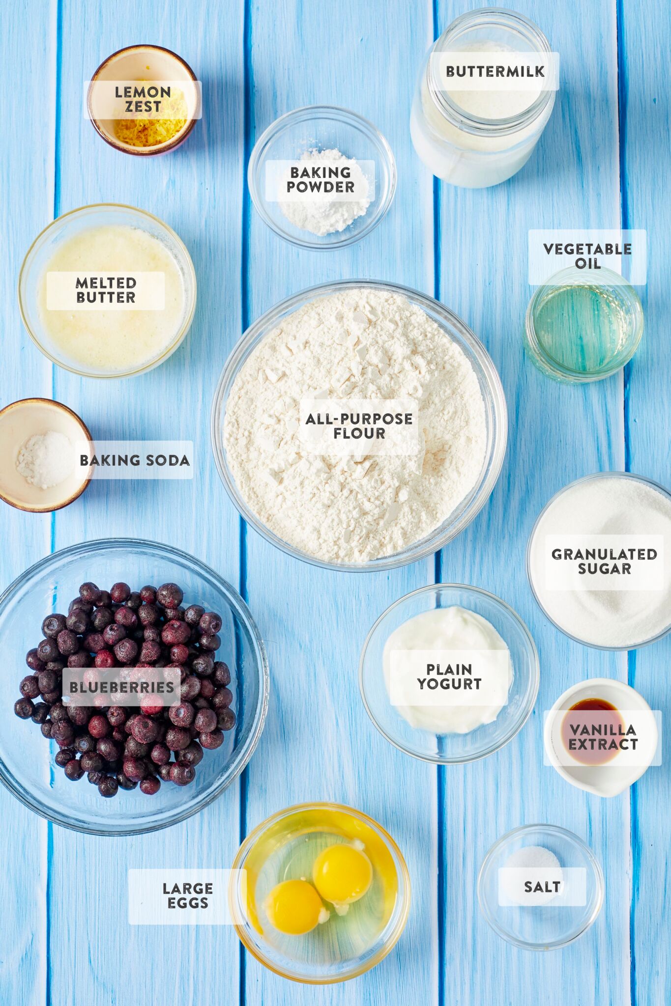Homemade Lemon Blueberry Costco Muffins Recipe Ingredients