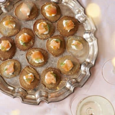 Gourmet Blinis with Creme Fraiche and Smoked Salmon Recipe
