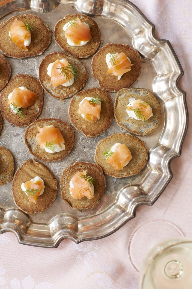 Gourmet Blinis with Creme Fraiche and Smoked Salmon Recipe - Gemma’s