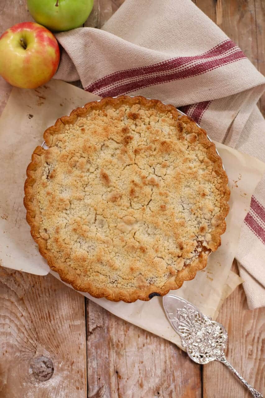 1C5A8614 Top down view of make-ahead apple pie