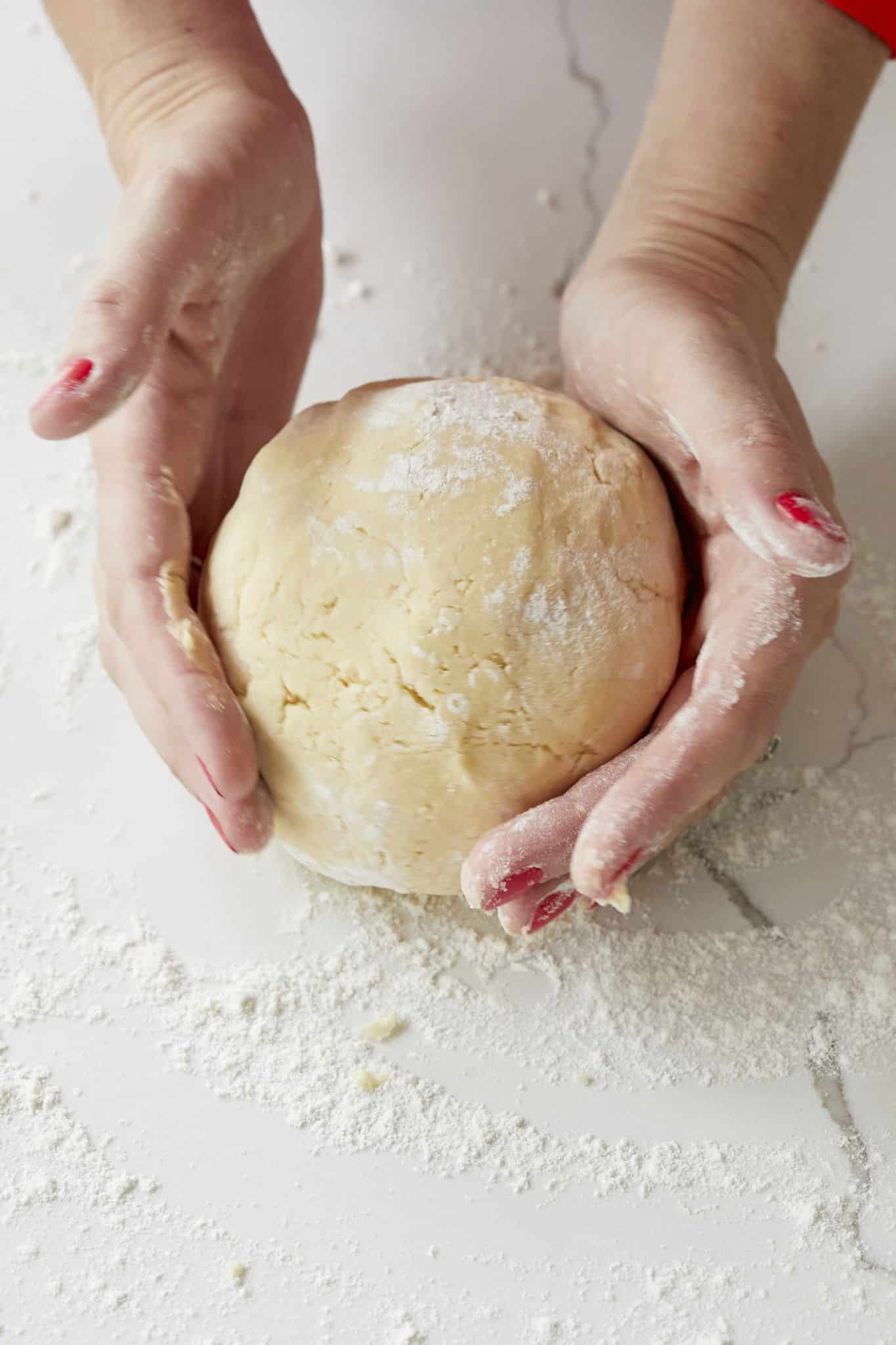 All Butter Pie Crust7 Shape the pie dough into a ball.