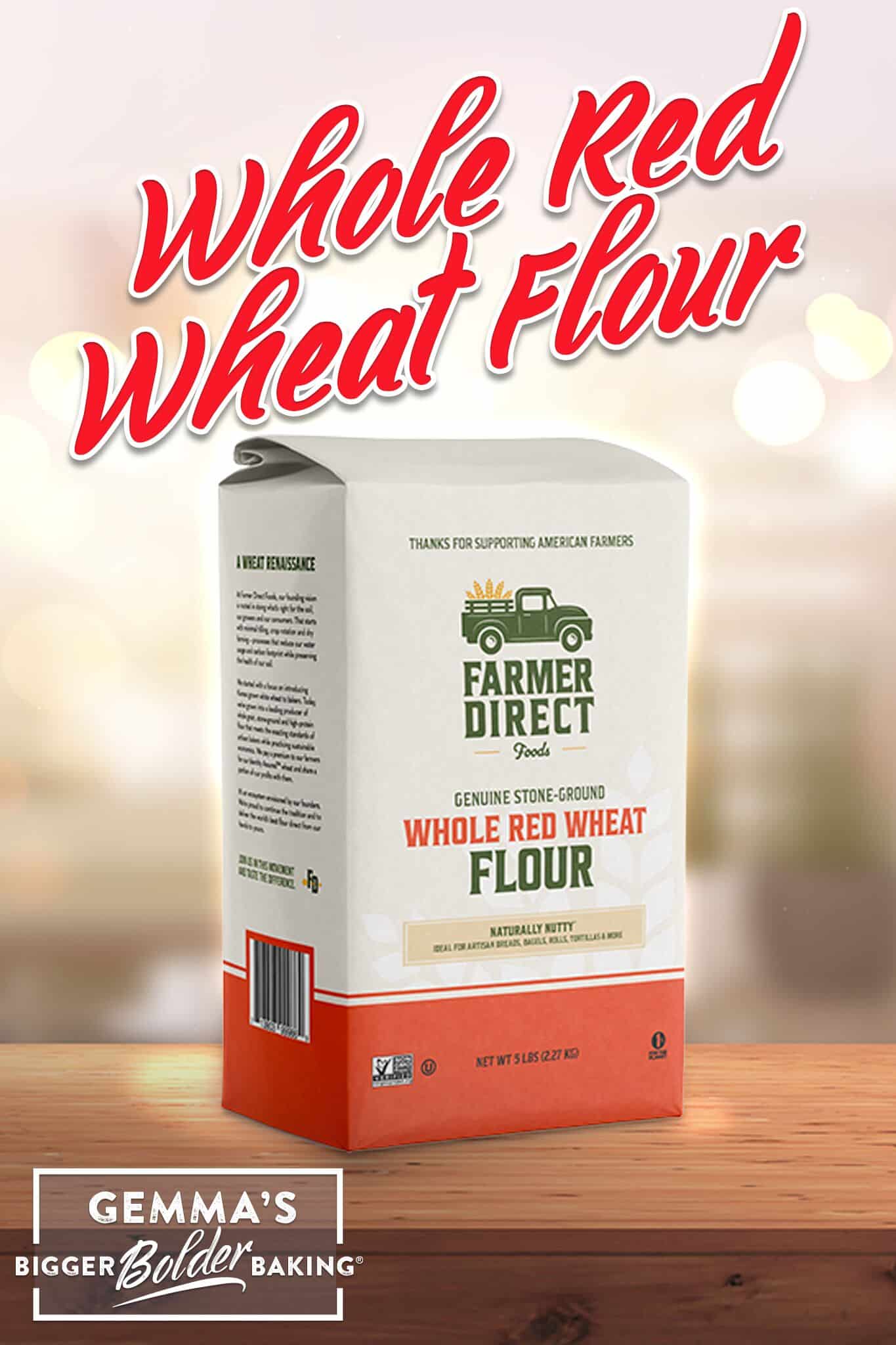 Ultimate Guide to 10 Types of Flour for Baking: Whole Red Wheat Flour: 1)protein 12.5%-13.5%, 2)whole grain with a nutty flavor, brown color, and hearty, chewy texture 3)Best uses: yeasted breads, flatbreads, chapatis, tortillas 