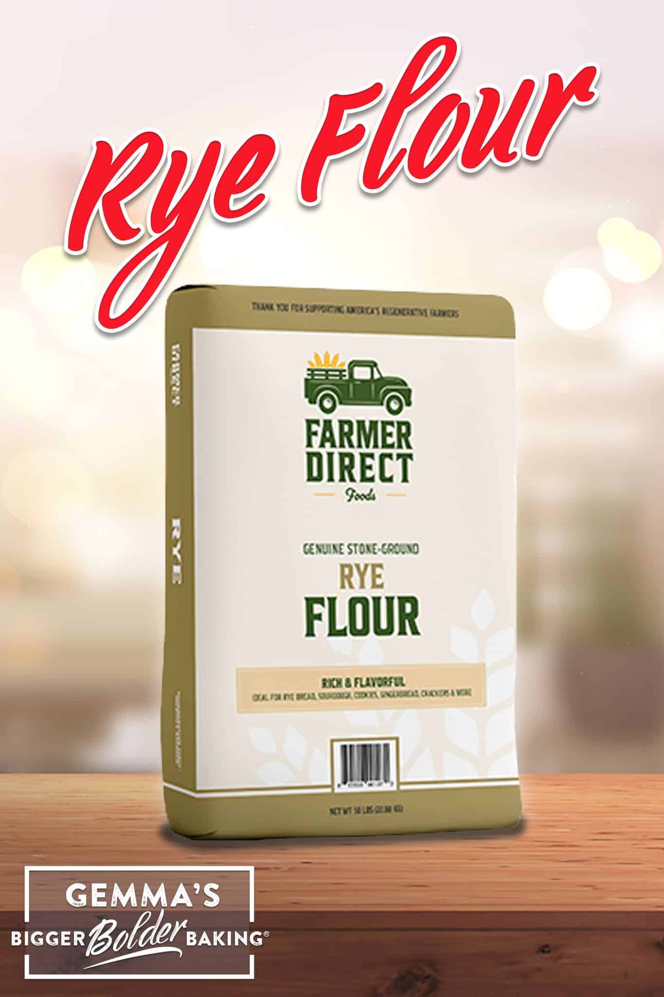 Ultimate Guide to 10 Types of Flour for Baking: Rye Flour, 1)with protein content of 10%-15%, 2)nutty, earthy, slightly sour flavor with a dense texture 3)best for rye breads, sourdoughs, gingerbreads and crackers