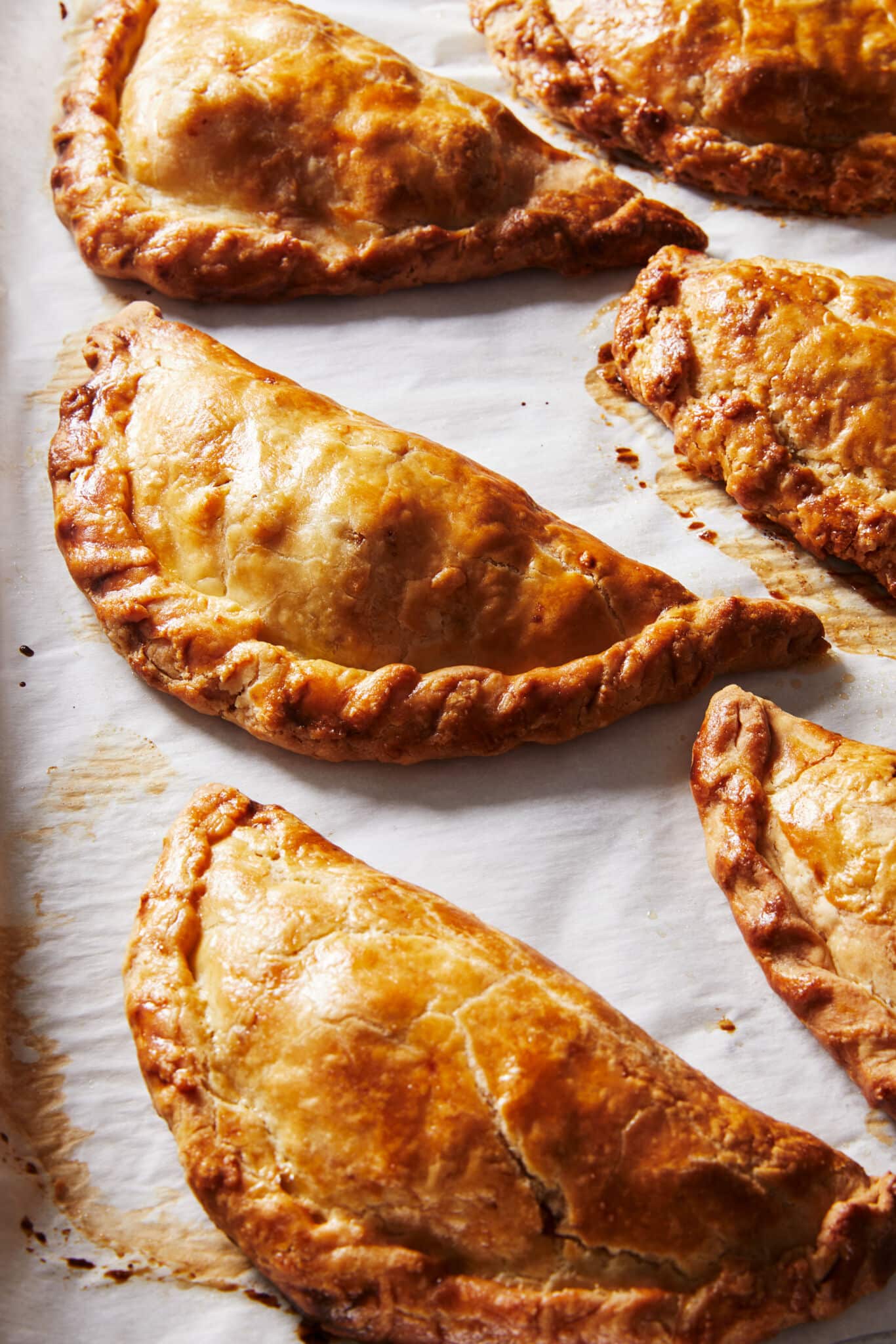 Potato and Cheddar Pastries are baked until golden brown with crispy flaky crust.