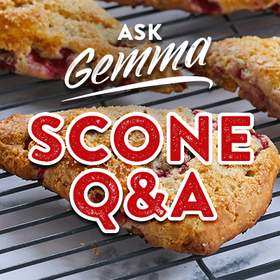 Ask Gemma Scone Q&A triangle raspberry scones