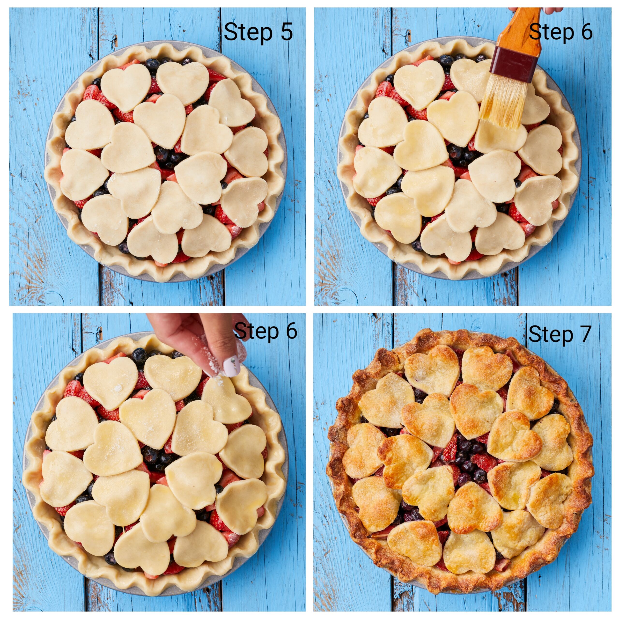 Fresh Blueberry Strawberry Pie Recipe  - 11