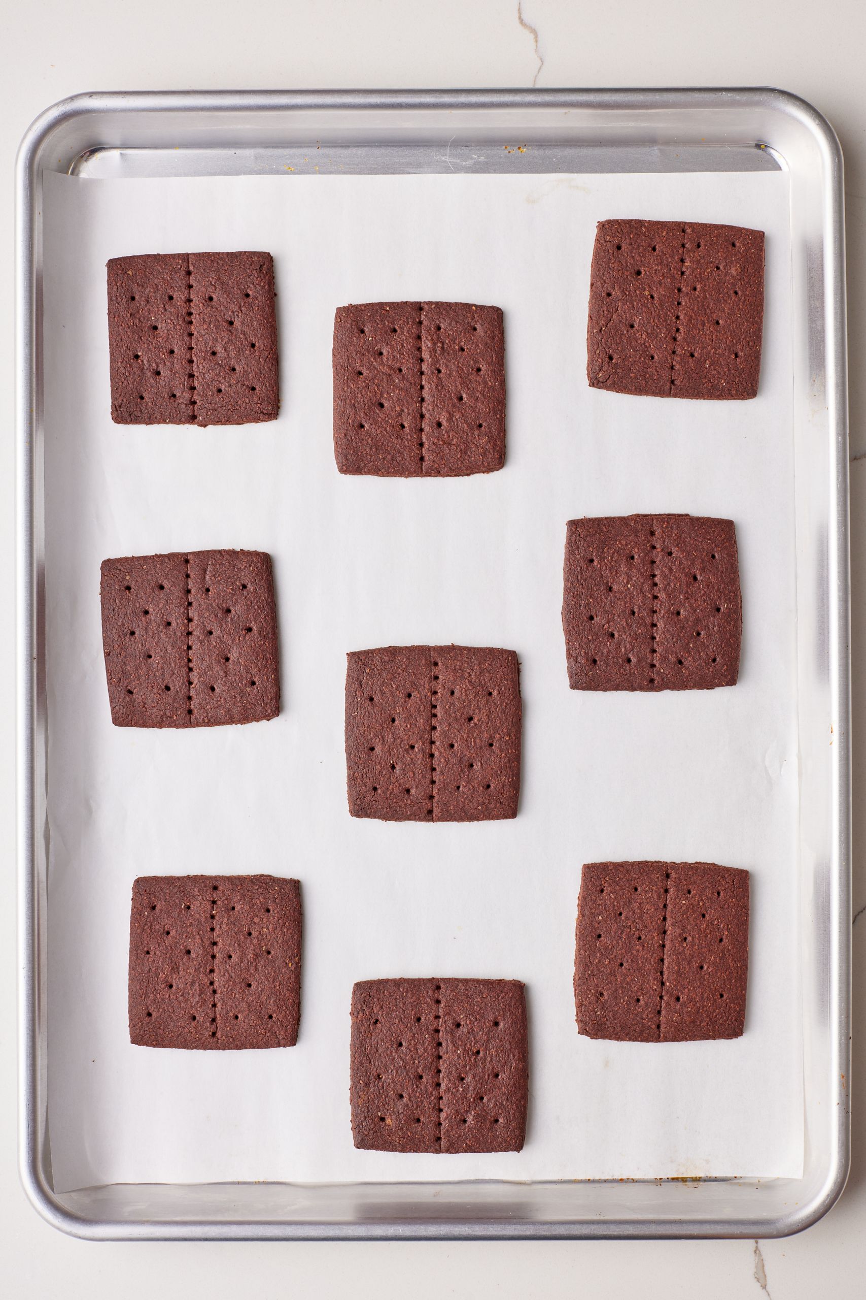 Bake at 325°F (165°C) for about 15 minutes, until the dough looks dry on the surface.