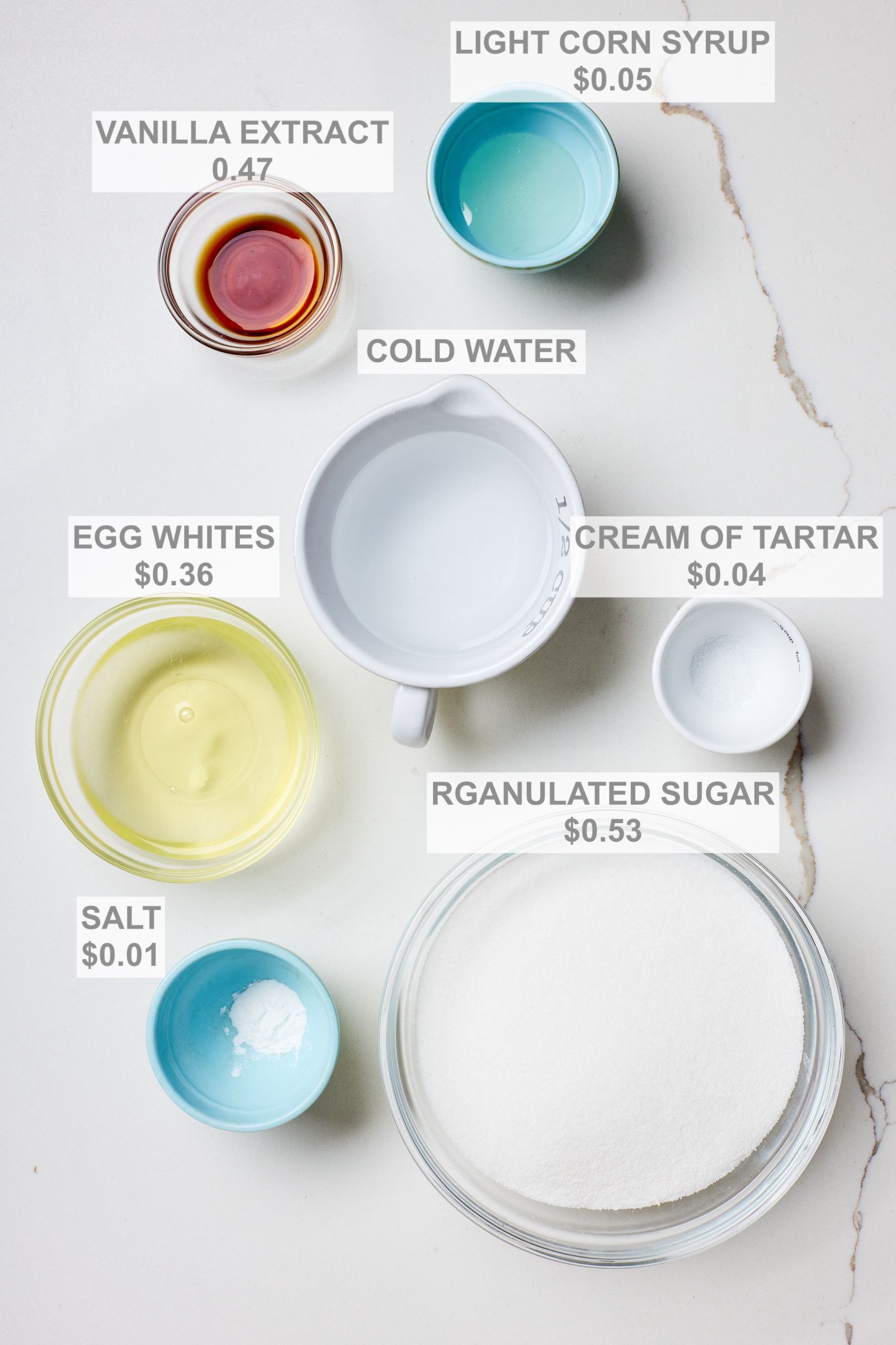 7-minute frosting ingredients with prices 