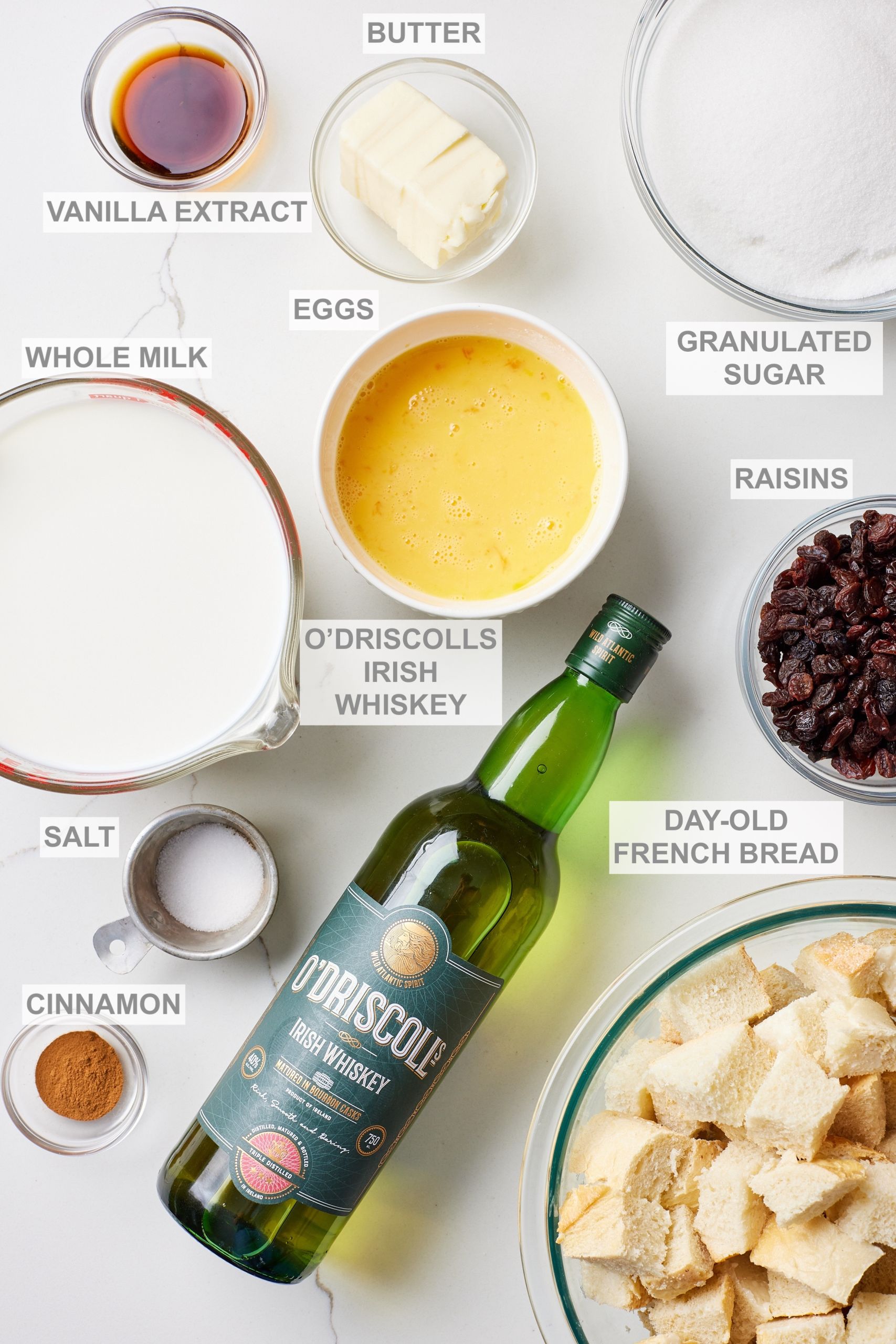 Bread Butter Pudding With Whiskey Sauce ingredients