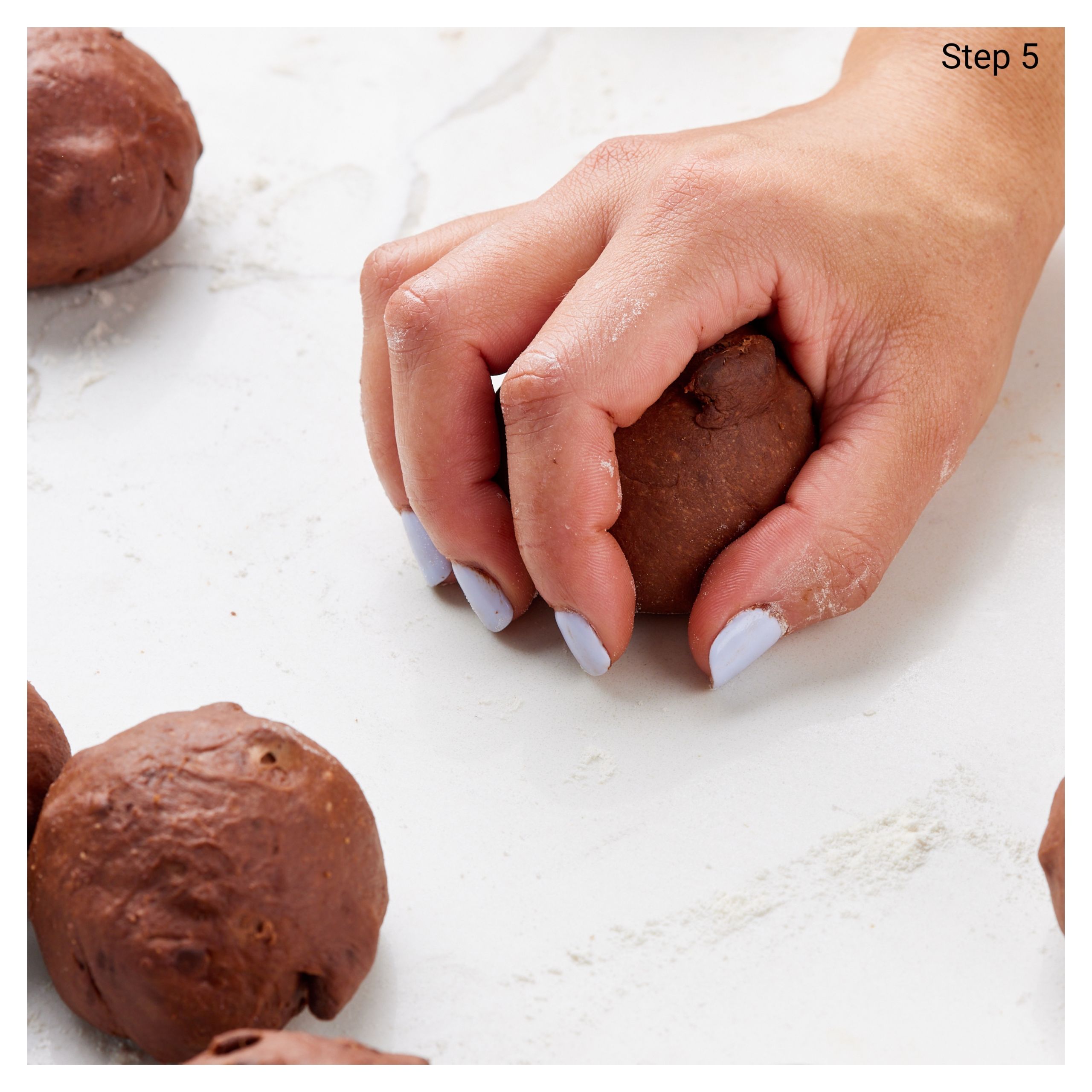Divide the dough and shape each into a smooth ball.