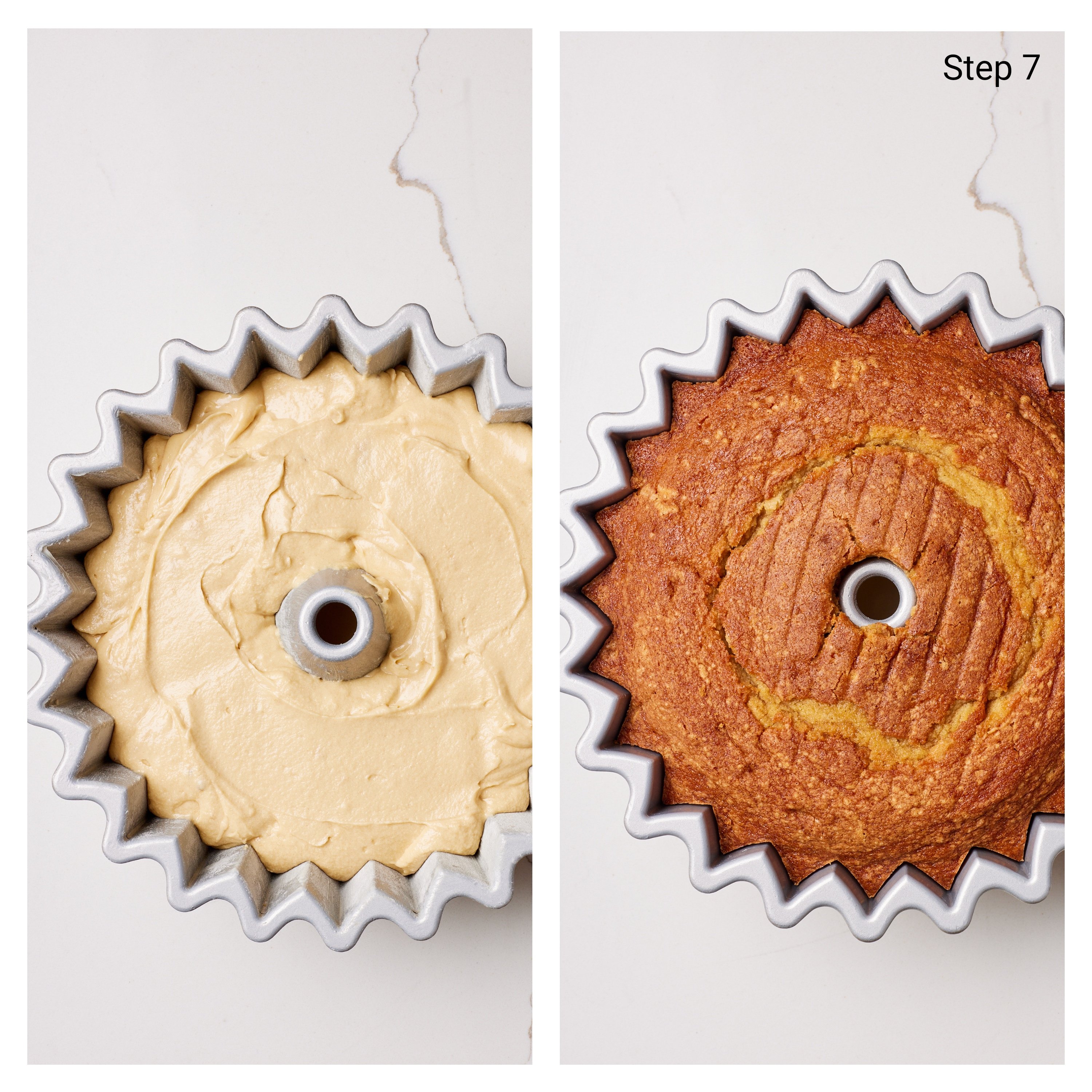 Spread the batter into the prepared pan and bake until an inserted toothpick comes out clean. 