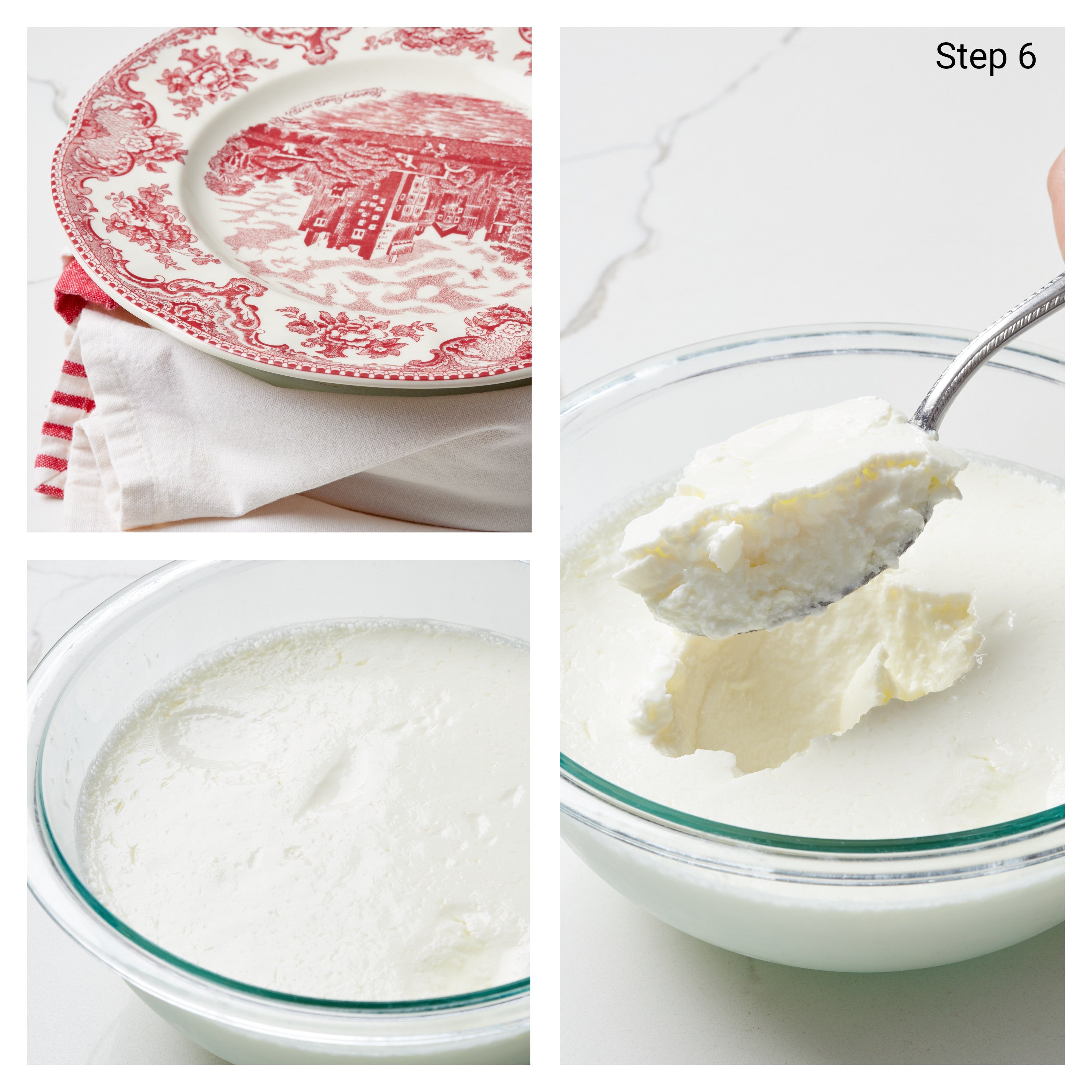 Greek Yogurt collage3 Cover the bowl with a lid or a plate, then wrap the bowl in a few tea towels to keep it insulted and place in a warm, draft-free spot for 6 hours.