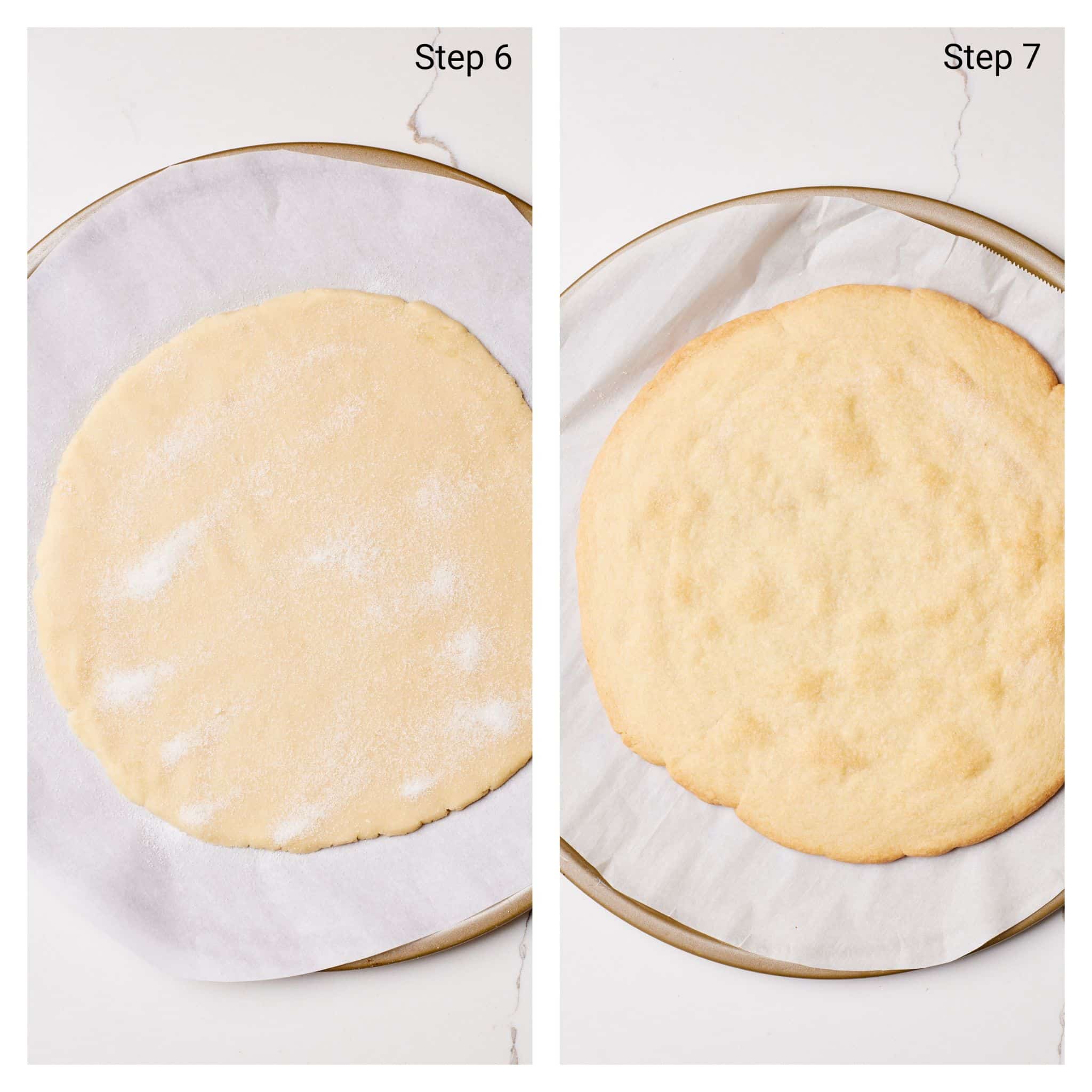 Roll out the dough, sprinkle sugar, the bake until lightly golden brown.