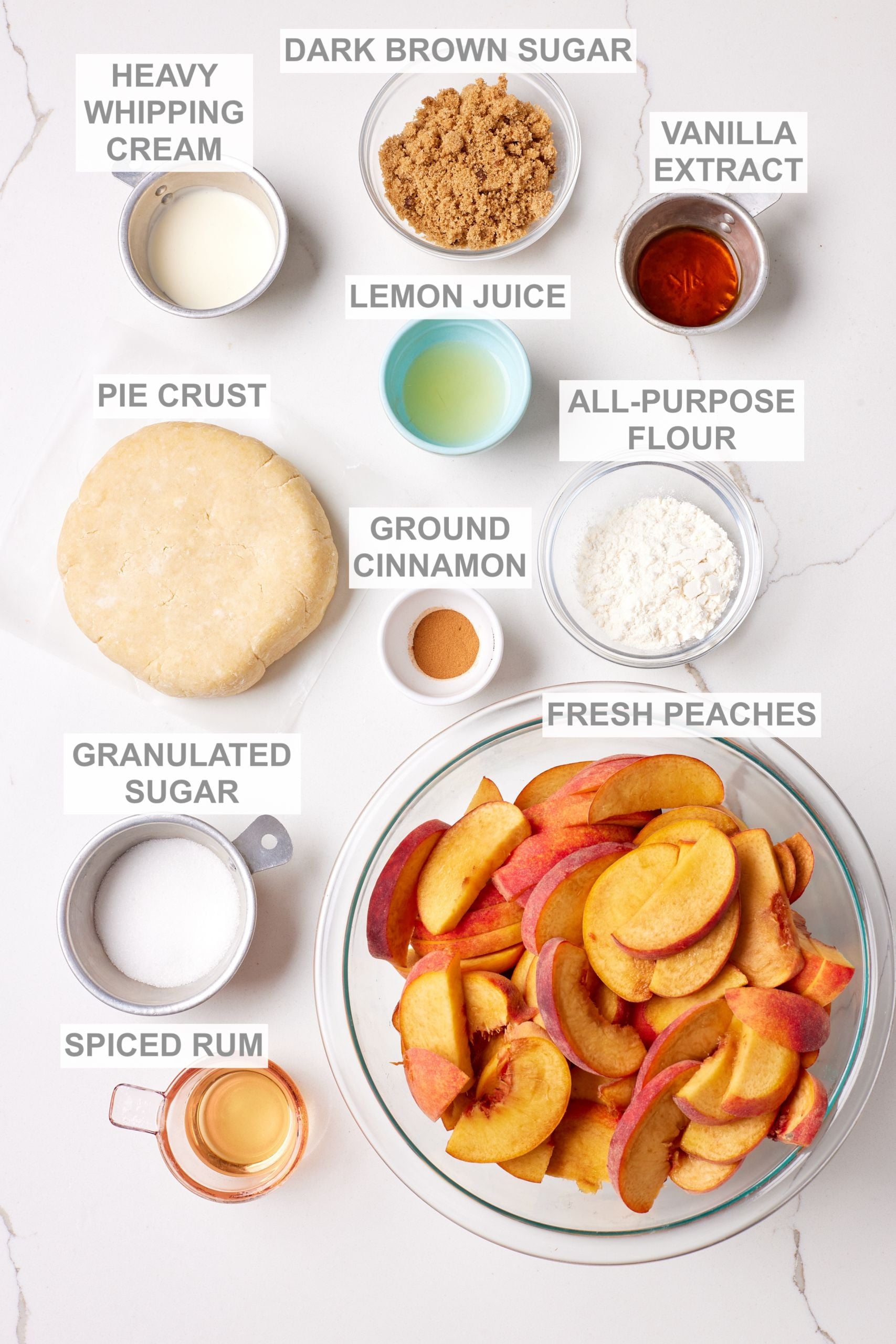 Easy Peach Tart ingredients