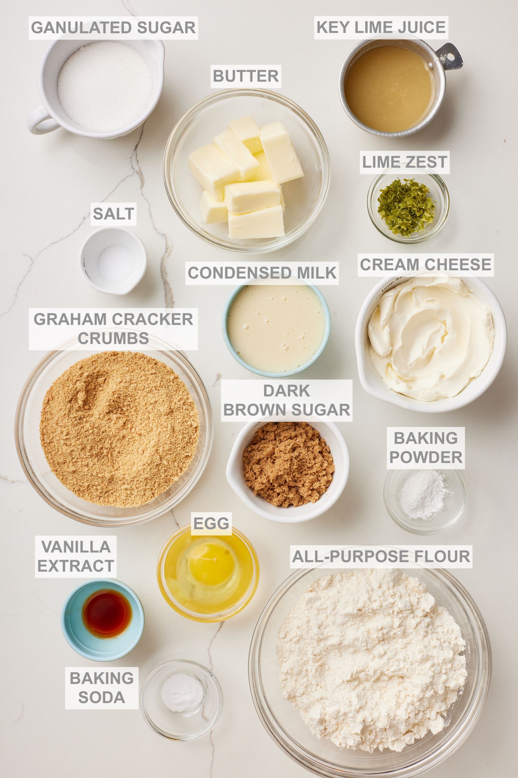Key Lime Pie Cookies ingredients
