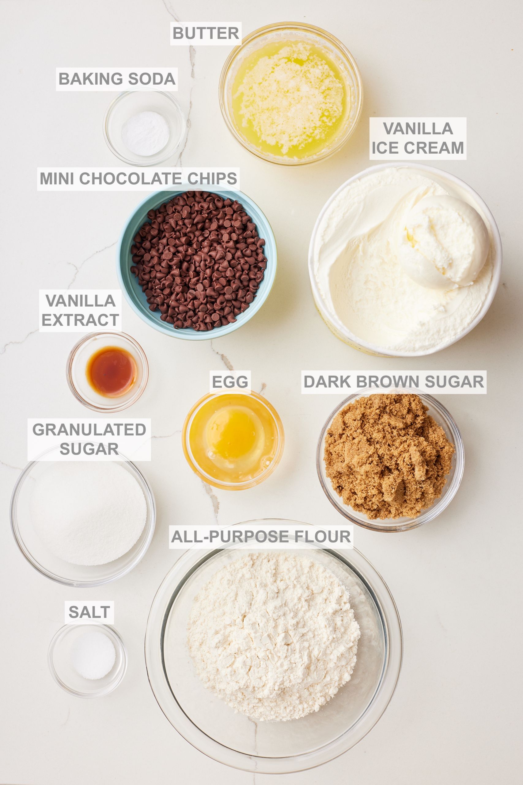 Chocolate Chip Cookie Ice Cream Sandwich ingredients