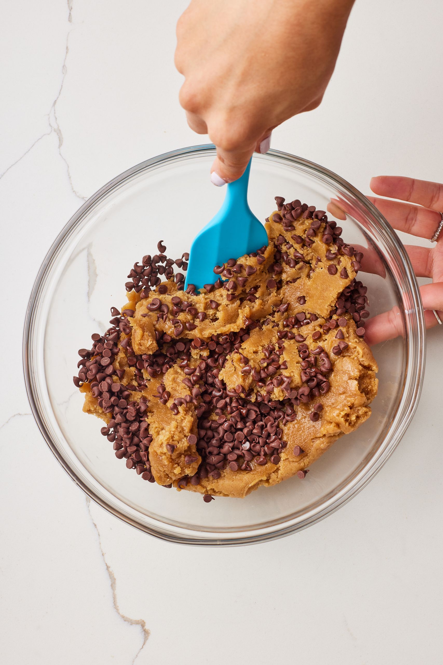 Fold in mini chocolate chips.