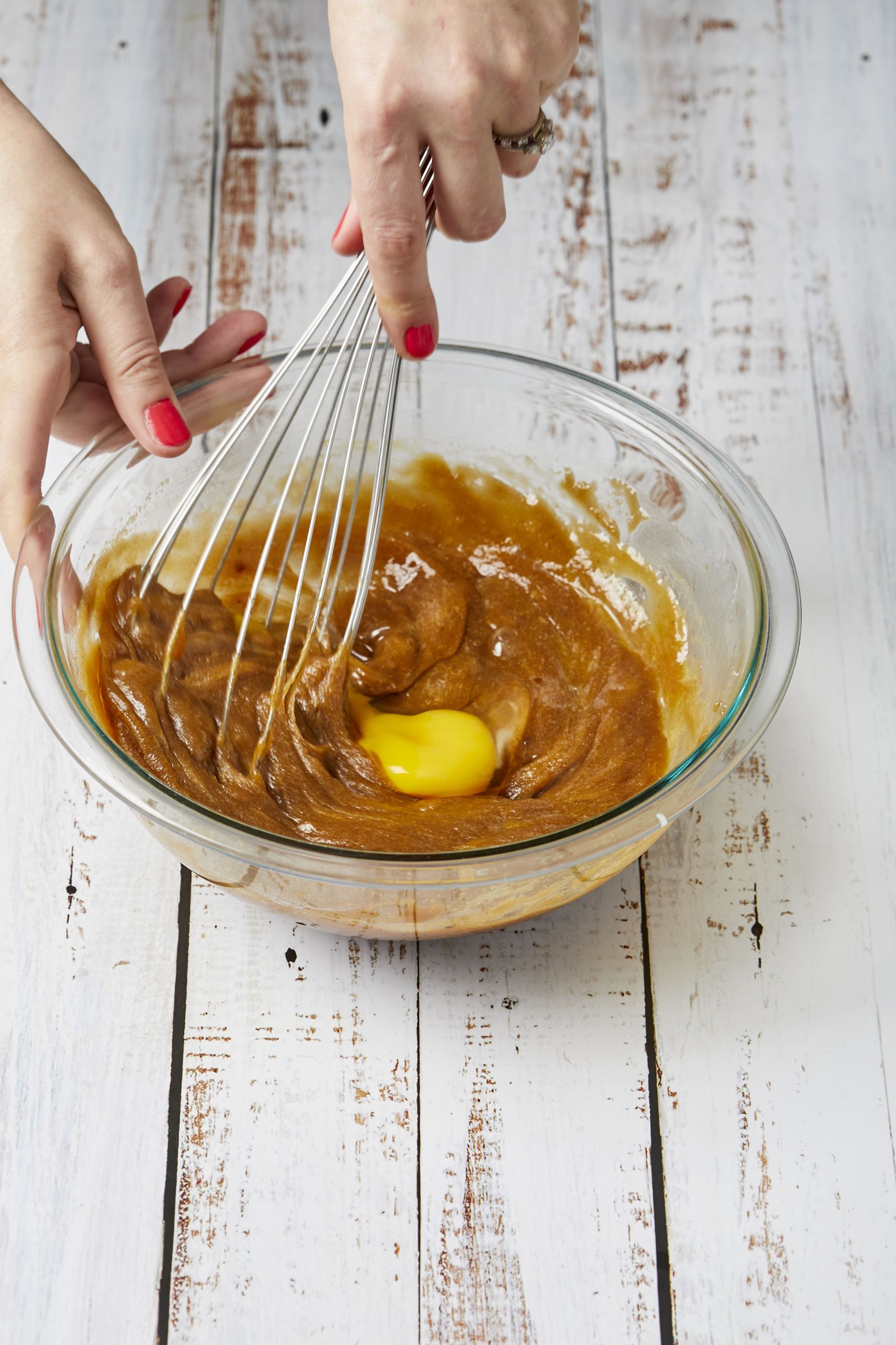 Add eggs and vanilla extract. 