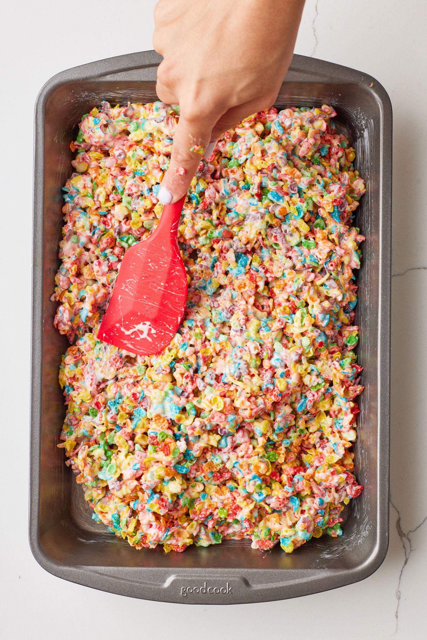 Fruity Pebbles Rice Krispie Treats - Gemma’s Bigger Bolder Baking