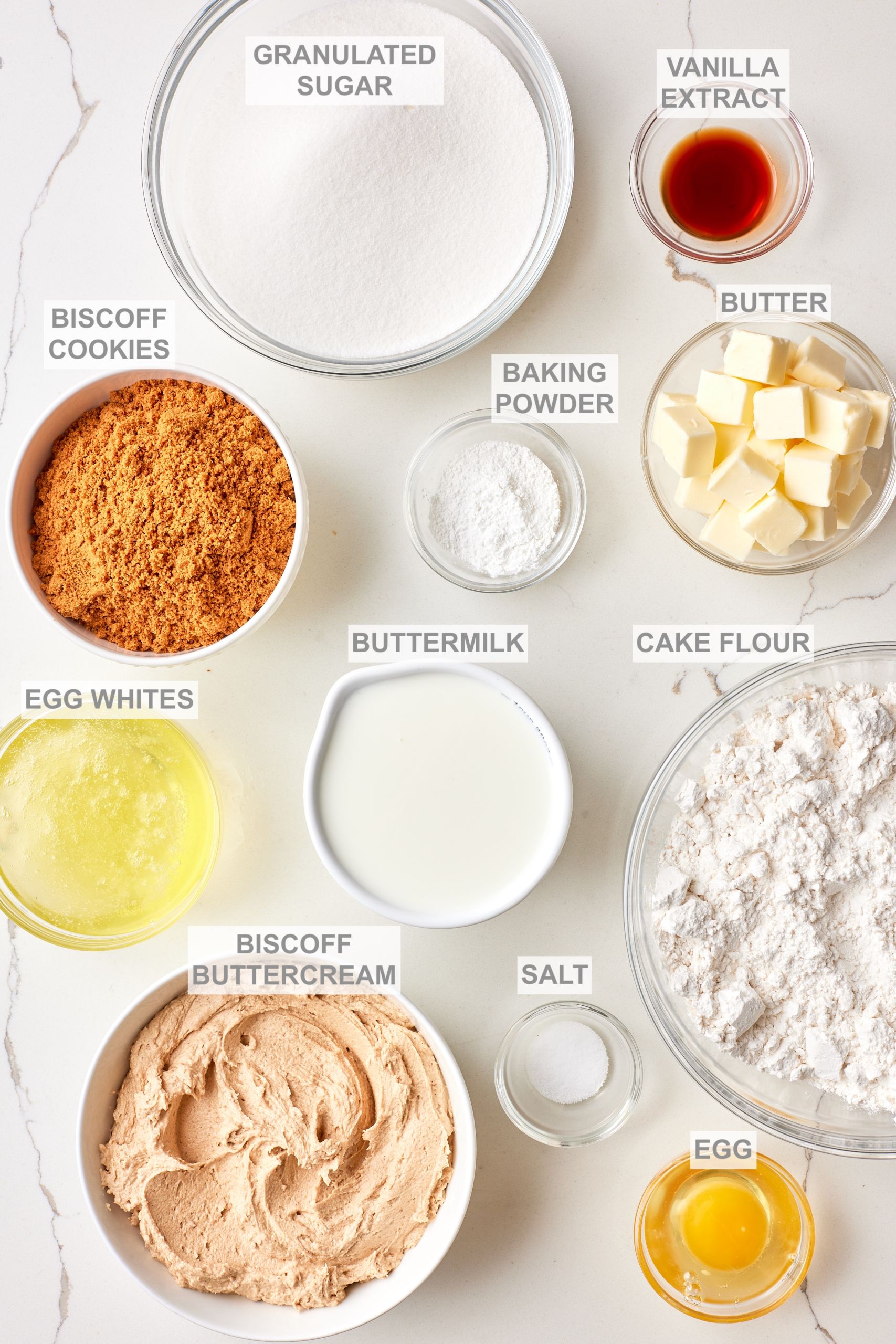 Biscoff Cake ingredients