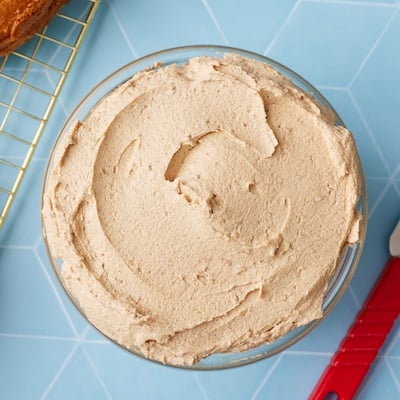 Top down view of Biscoff buttercream