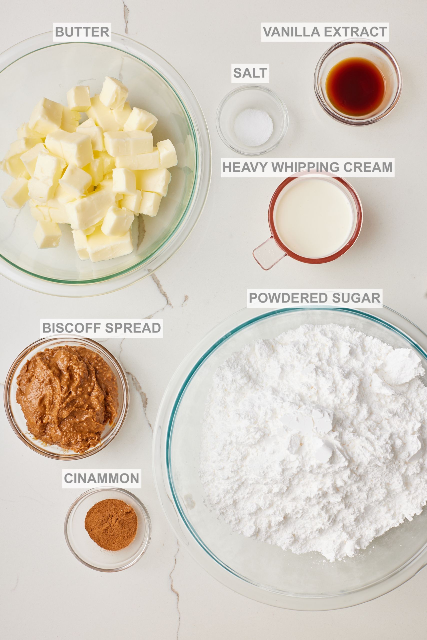 Biscoff Buttercream ingredients