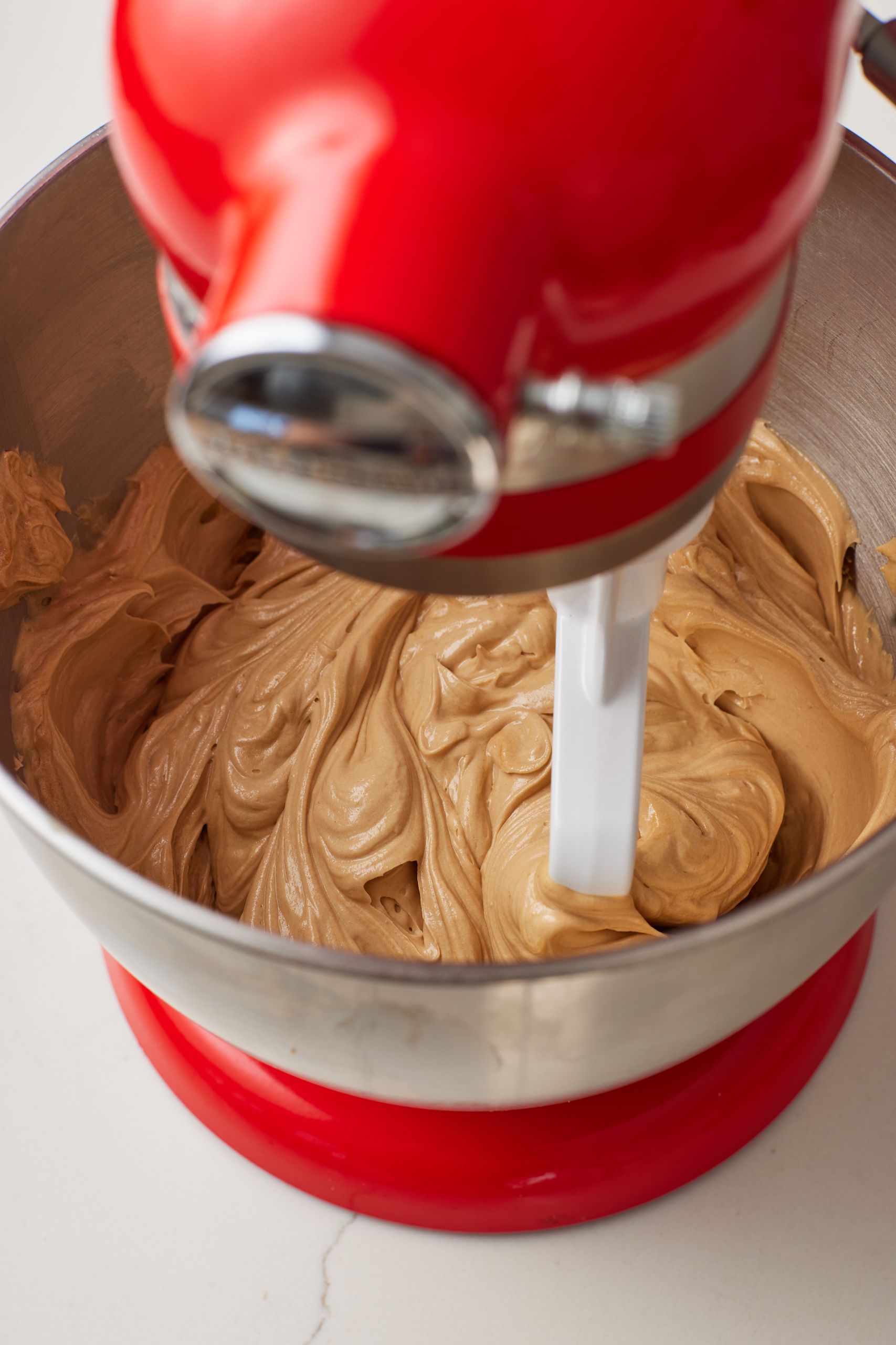 Whip up softened butter with Biscoff spread until light and fluffy