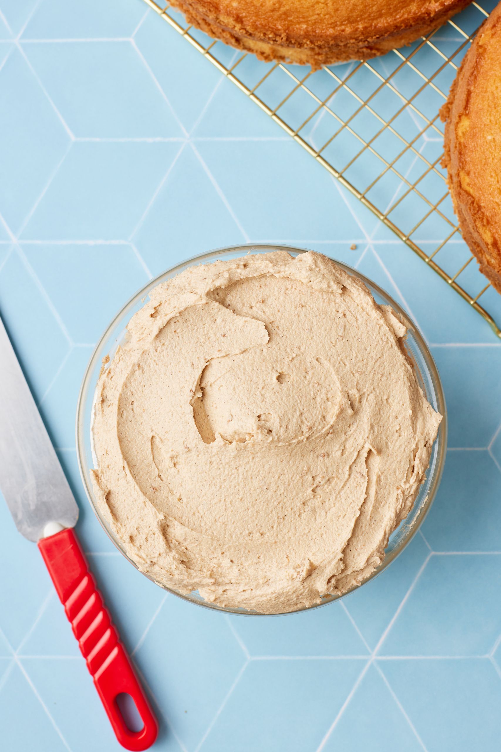 Top down view of Biscoff buttercream