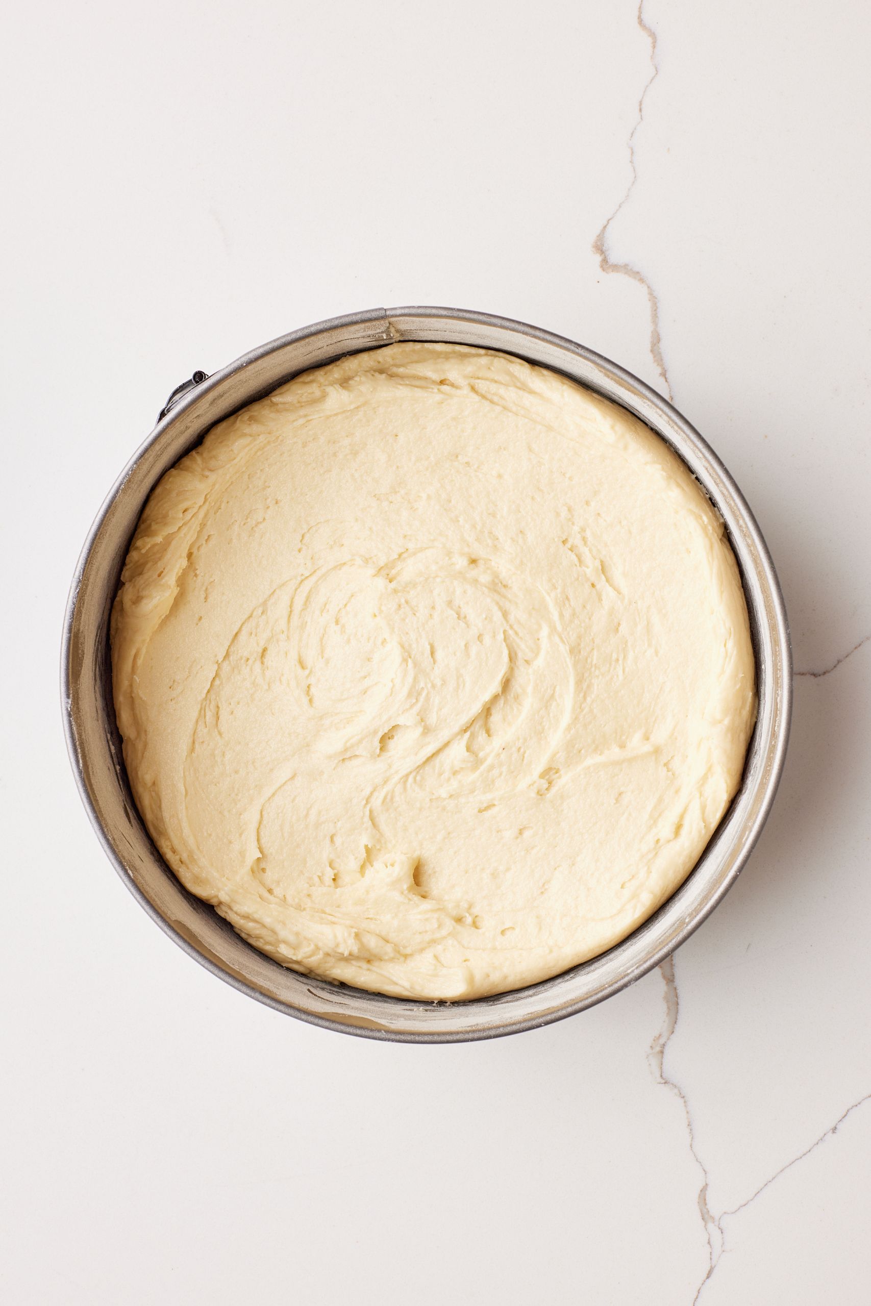 Pour batter into prepared pan.