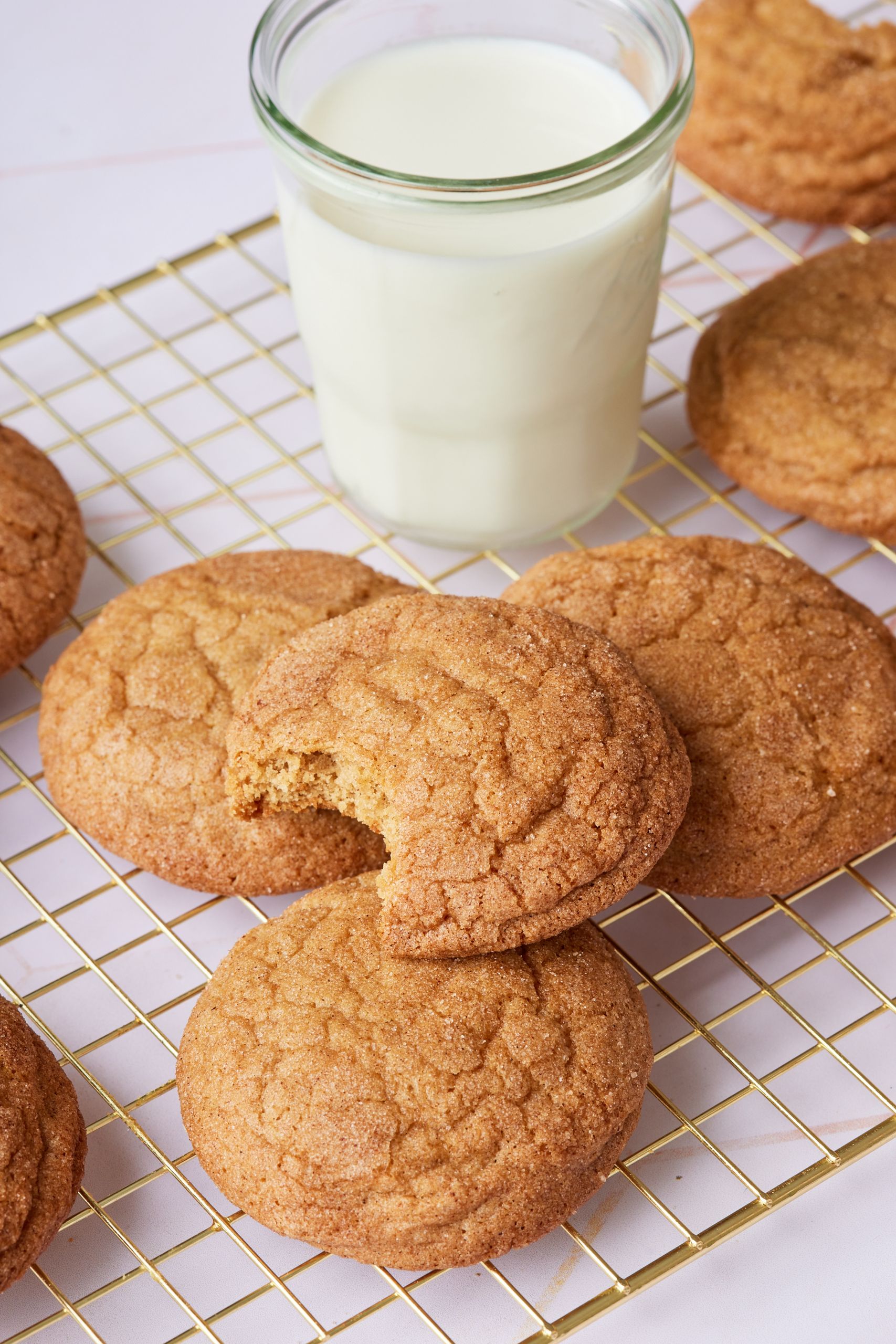Applesauce cookies served with milk 