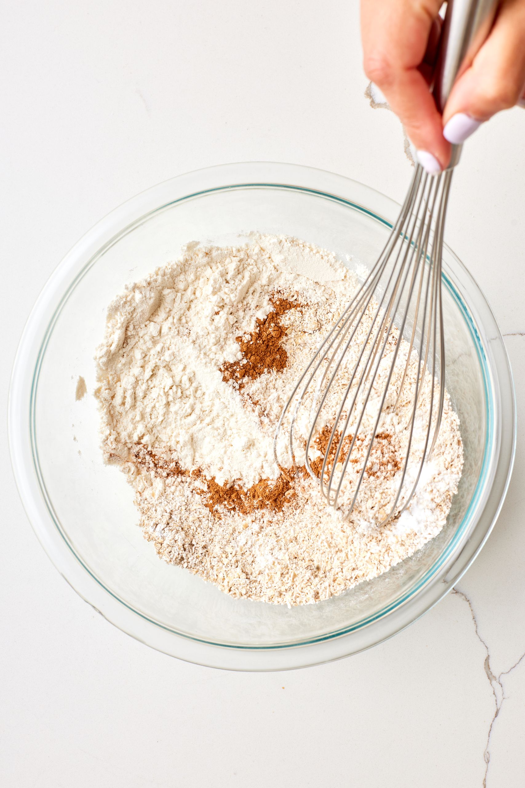 Mix dry ingredients fro the cake together. 