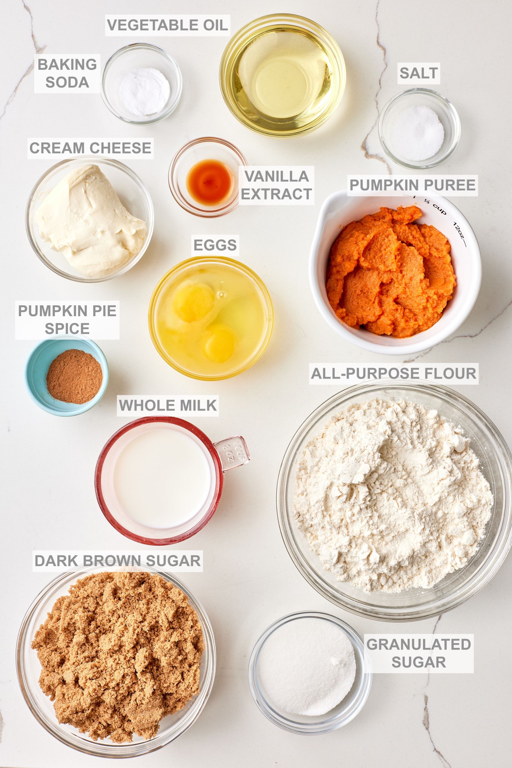 Pumpkin cream cheese bread ingredients 
