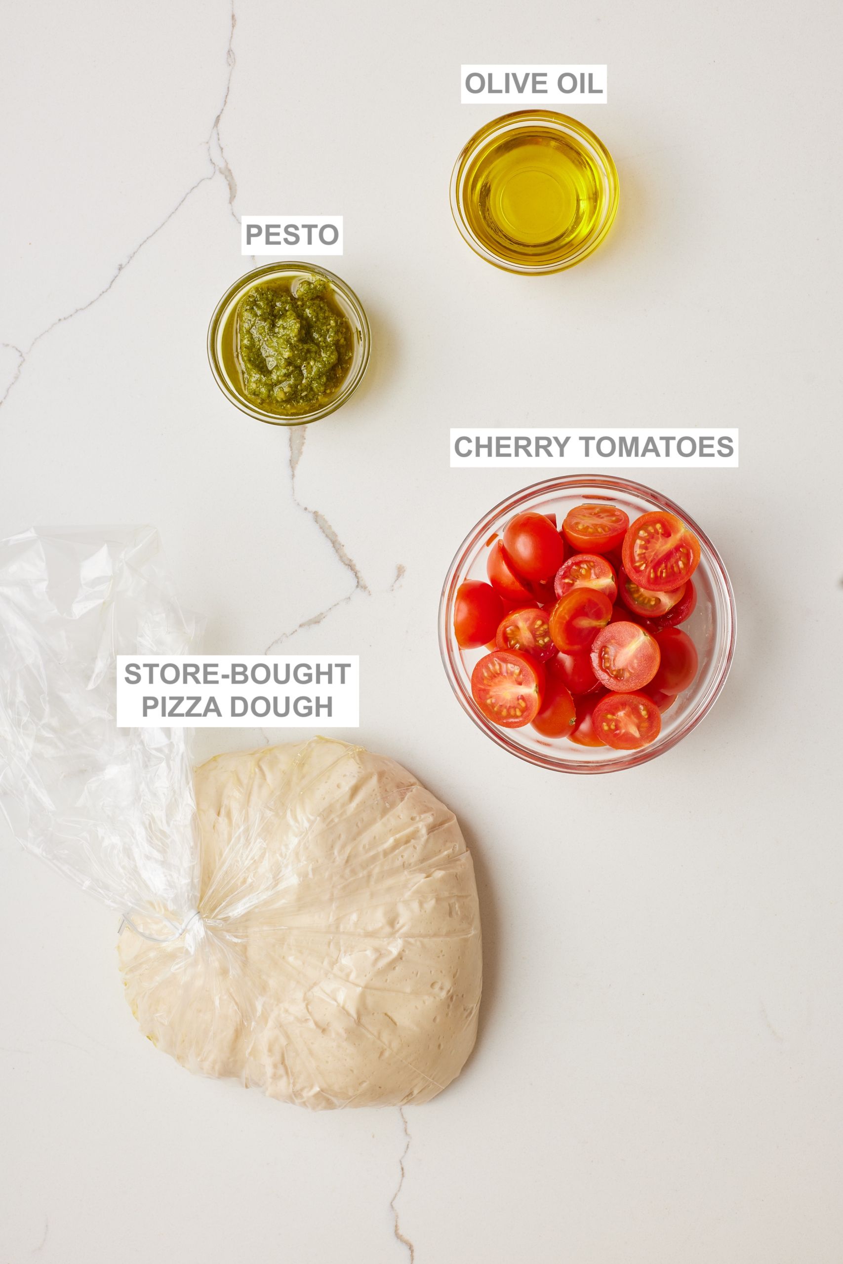 Pizza dough focaccia ingredients