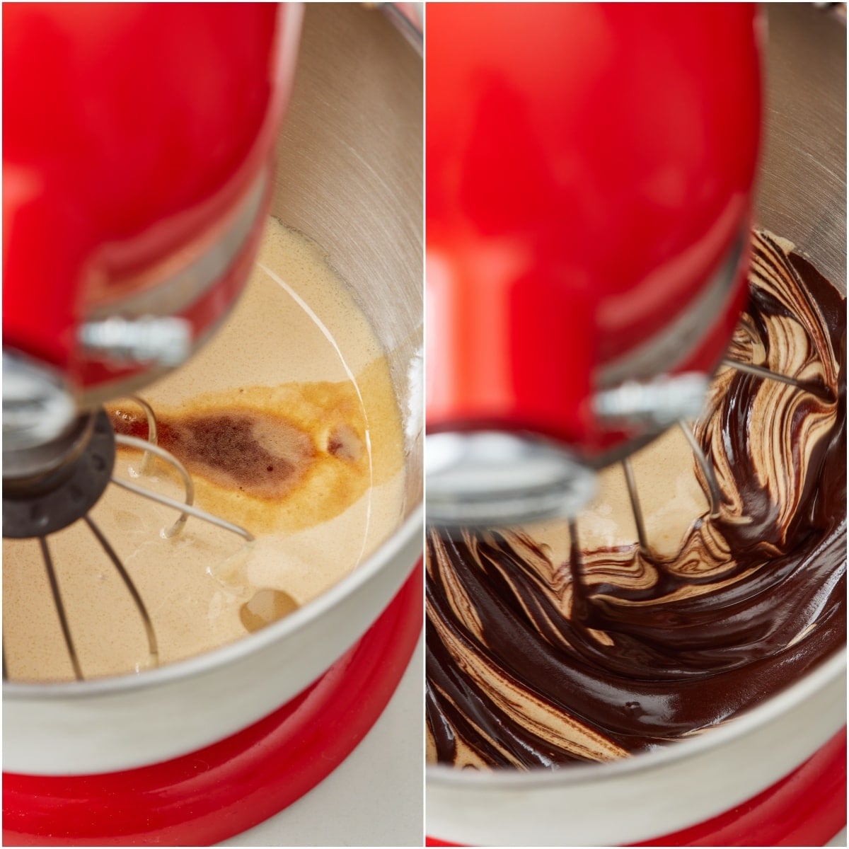 Add extracts and chocolate mixture mix until smooth. 