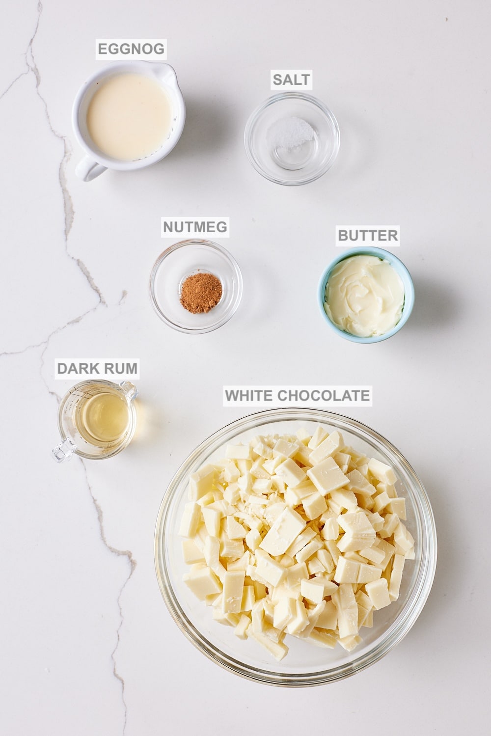 Eggnog Truffles1 Eggnog Truffles ingredients.