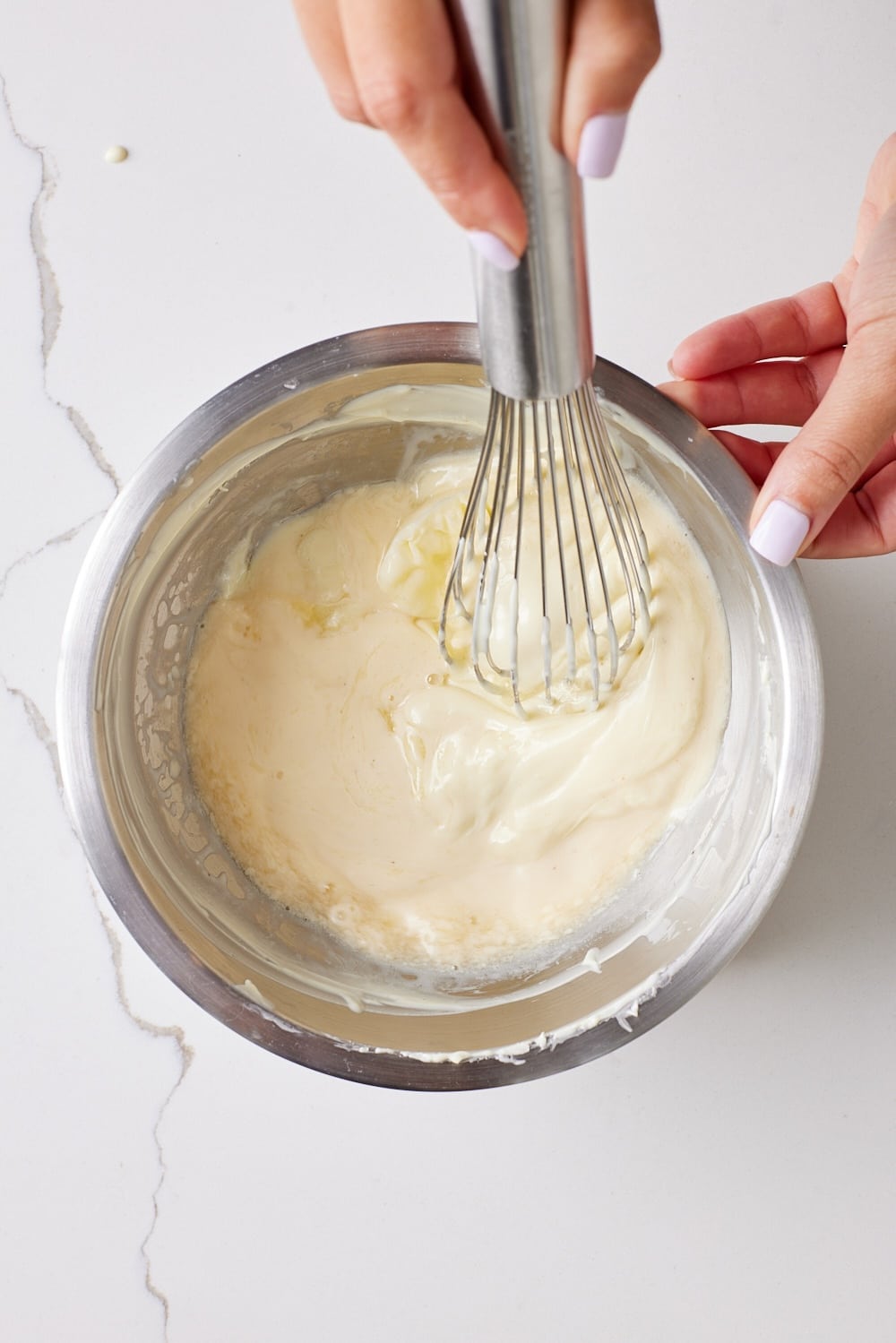 Eggnog Truffles3 Whisk truffle ingredients until smooth.