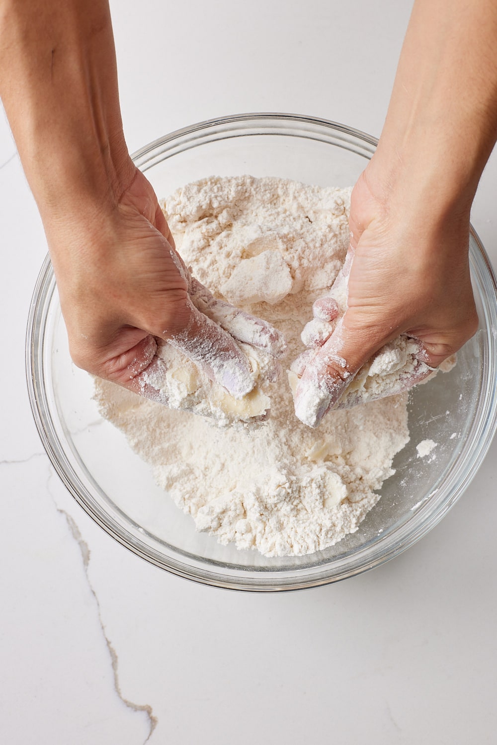 Irish Soda Bread Scones2 Rubbing butter into the dry ingredient mixture until it resembles coarse breadcrumbs