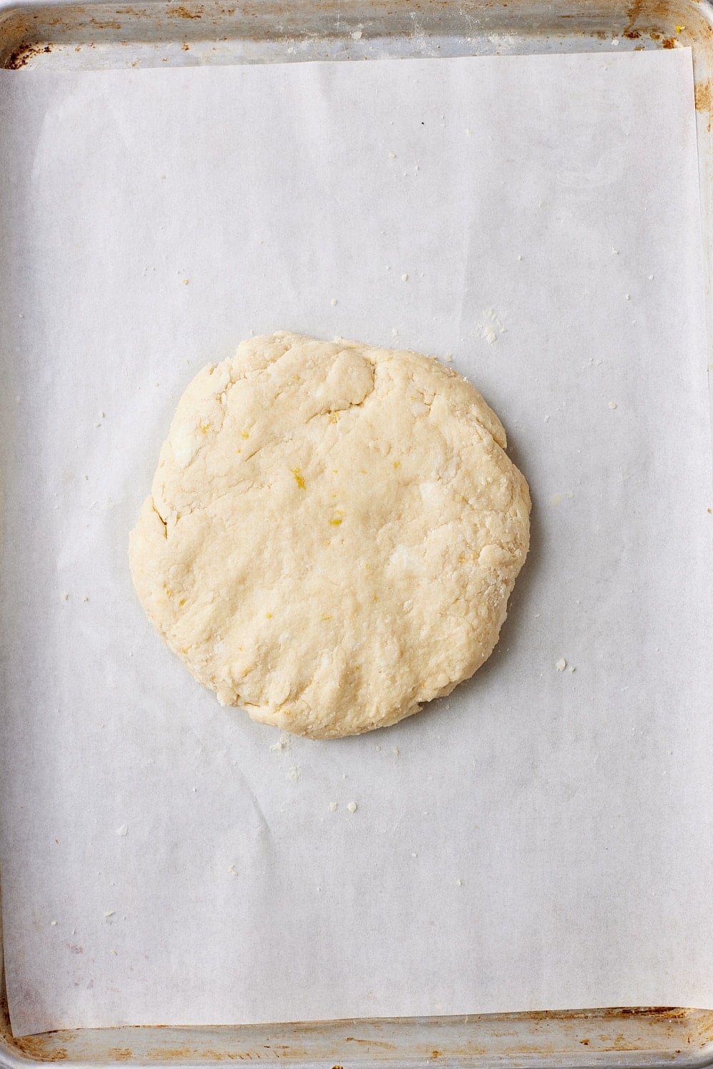 Irish Soda Bread Scones4 Shape the Soda Bread Scone into a disc.