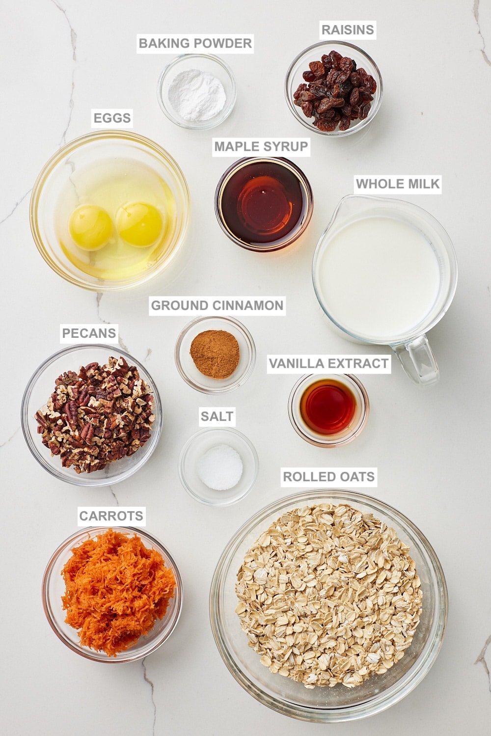 Carrot Cake Baked Oatmeal1 Carrot Cake Baked Oatmeal ingredients