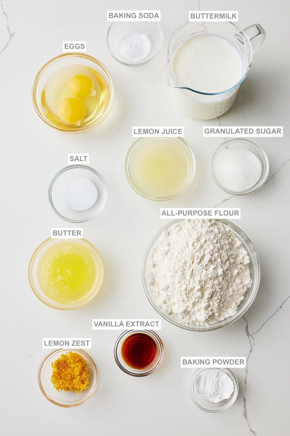 Lemon Pancakes ingredients