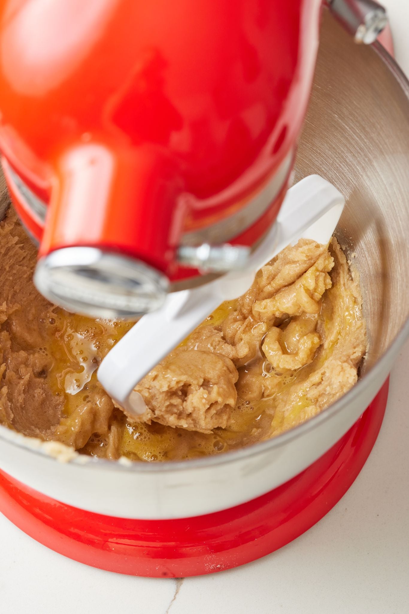 Lemon meringue pie cookies4 Add eggs and vanilla to the dry ingredients mixture.