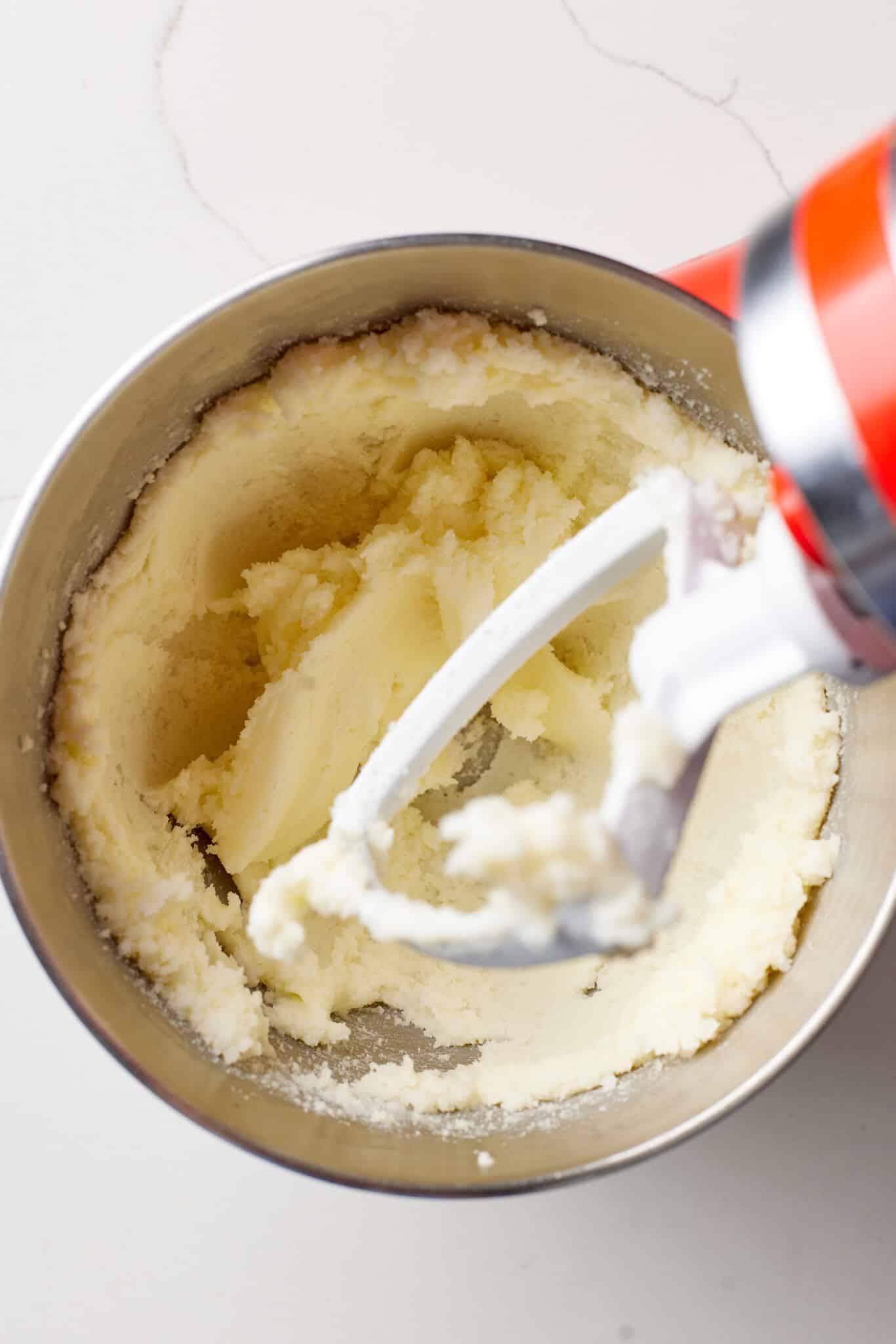 Chocolate Chip Pound Cake2 Cream the butter, cream cheese, sugar, and salt until light and fluffy .