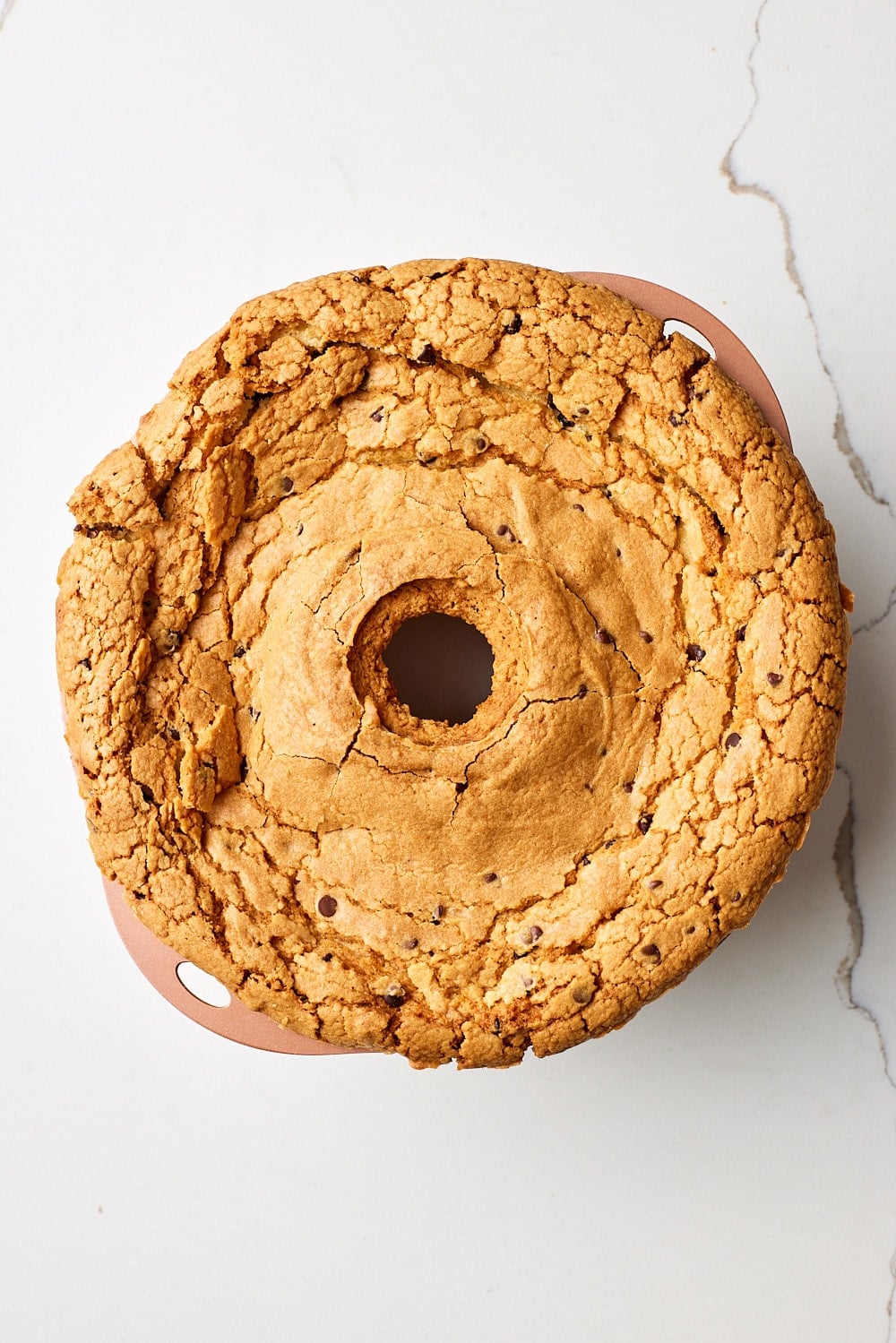 Chocolate Chip Pound Cake8 Bake the pound cake ntil golden brown.