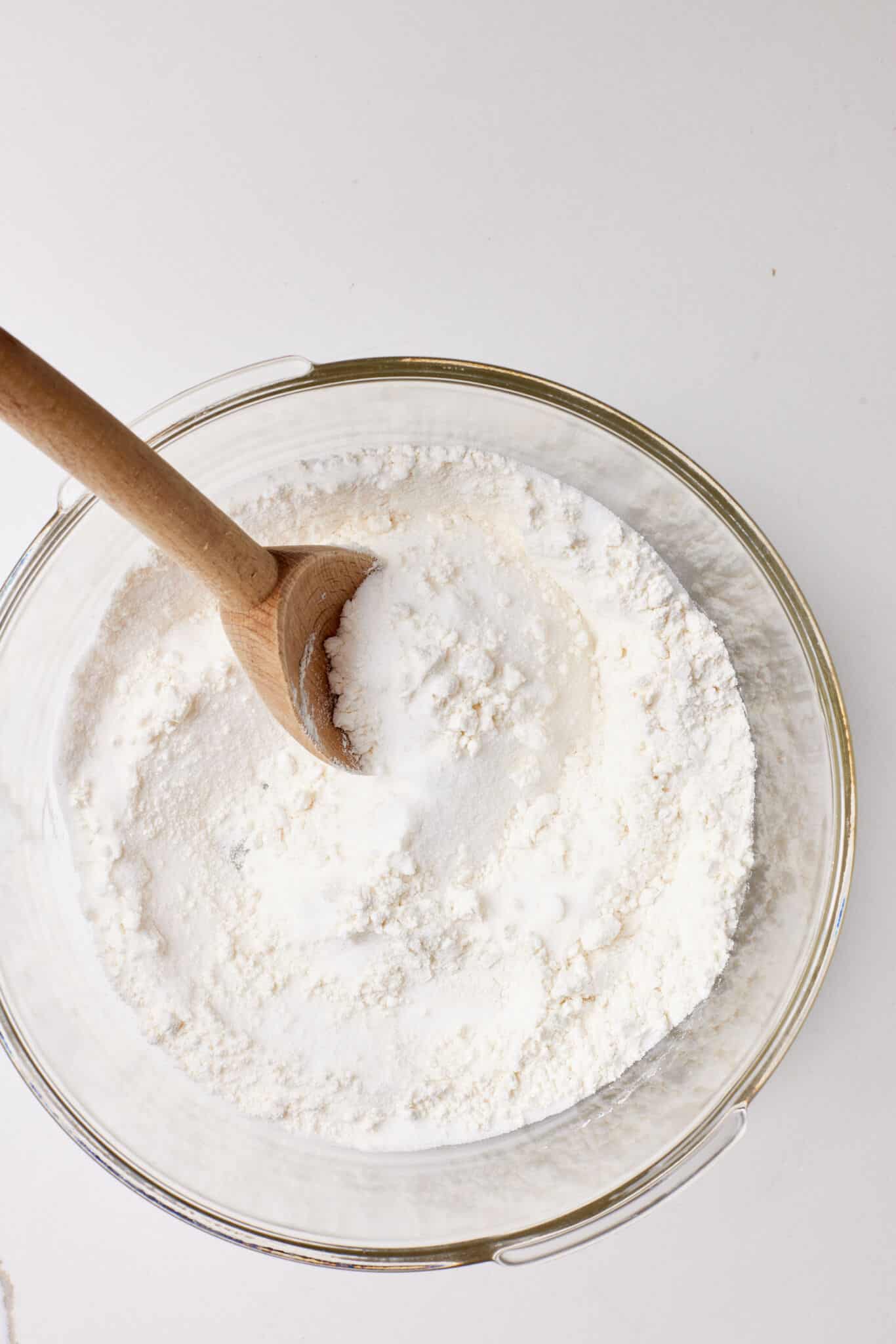 Combine dry ingredients. 