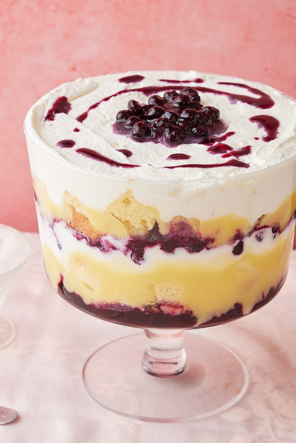 Lemon Blueberry Truffle topped with blueberries. 